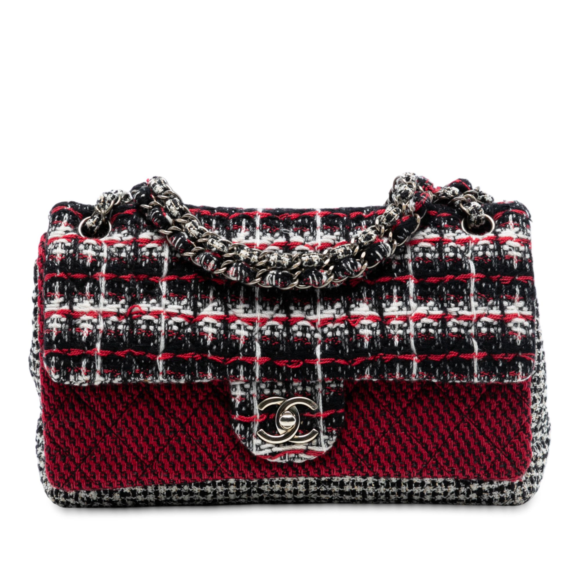 Chanel Chanel Medium CC Tweed Multi Print Double Flap Size ONE SIZE - 1 Thumbnail
