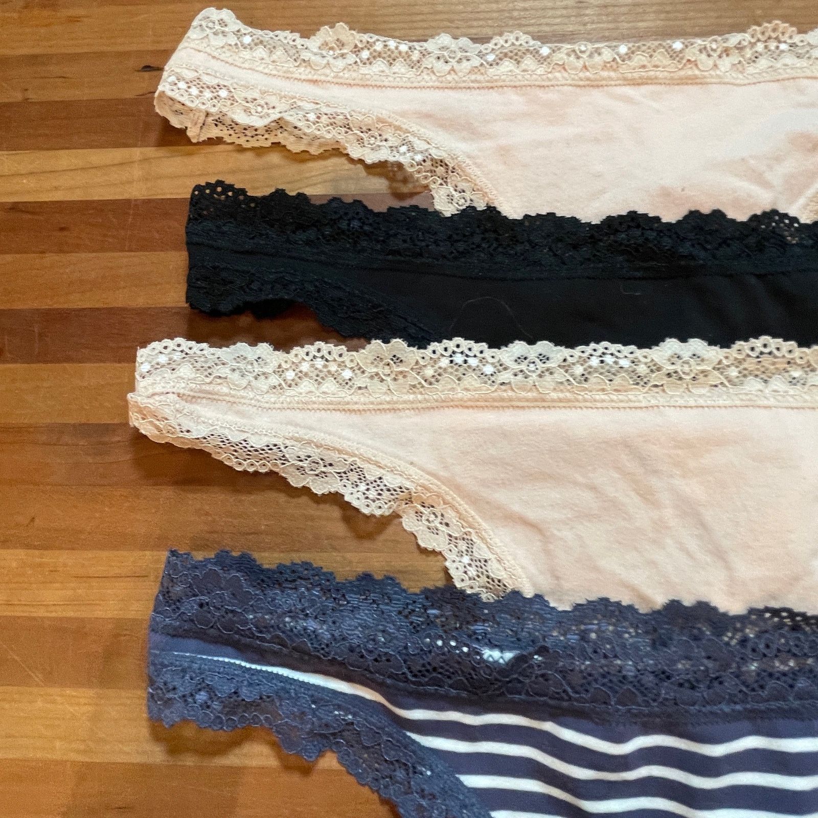 Other Jenni Women's Lace-Trim Thong set of 4 Size ONE SIZE - 3 Thumbnail