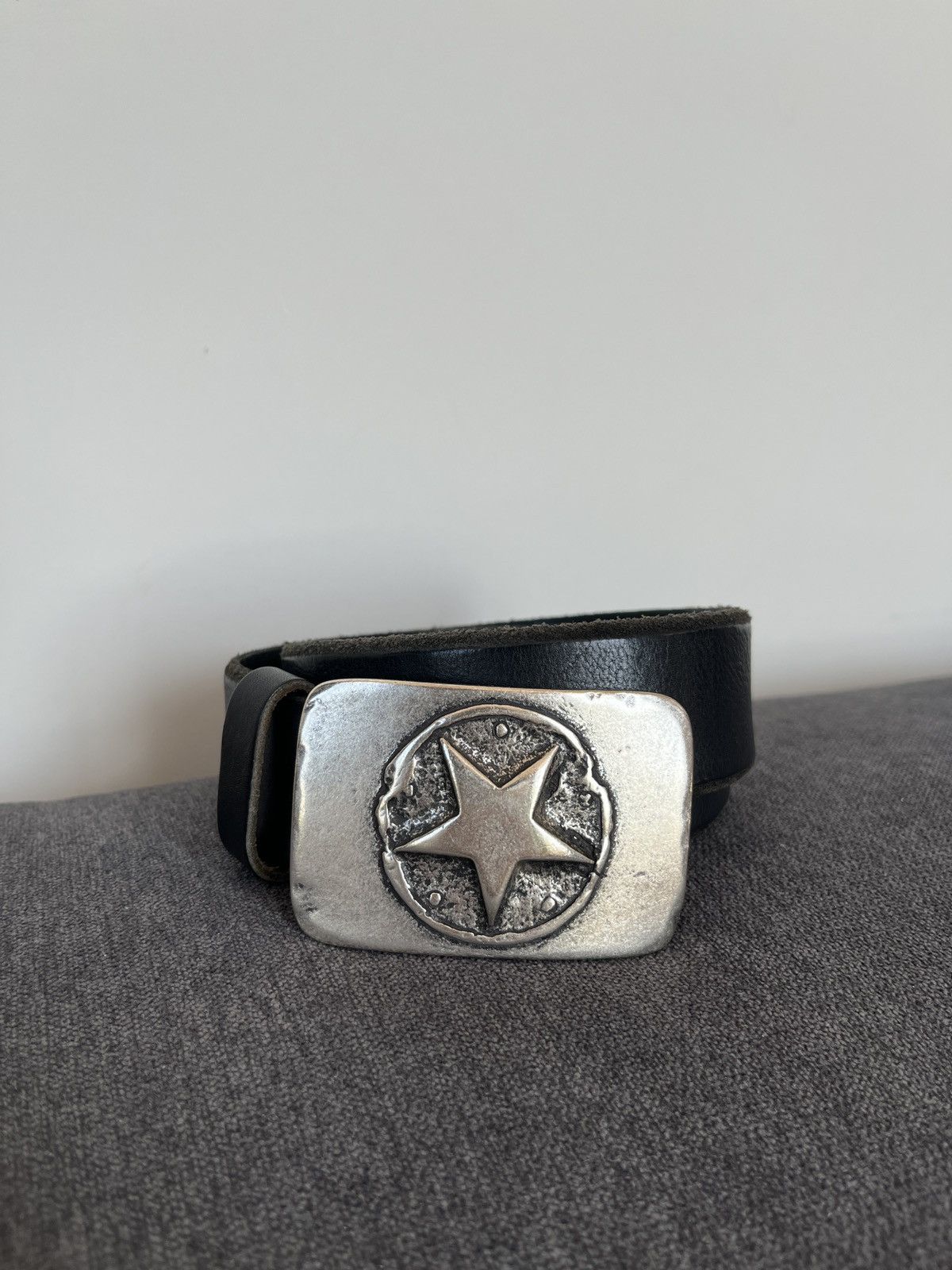 Cowboy Equipment Vittozzi Thick Leather Star Buckle Heavy Western Belt Size ONE SIZE - 1 Thumbnail