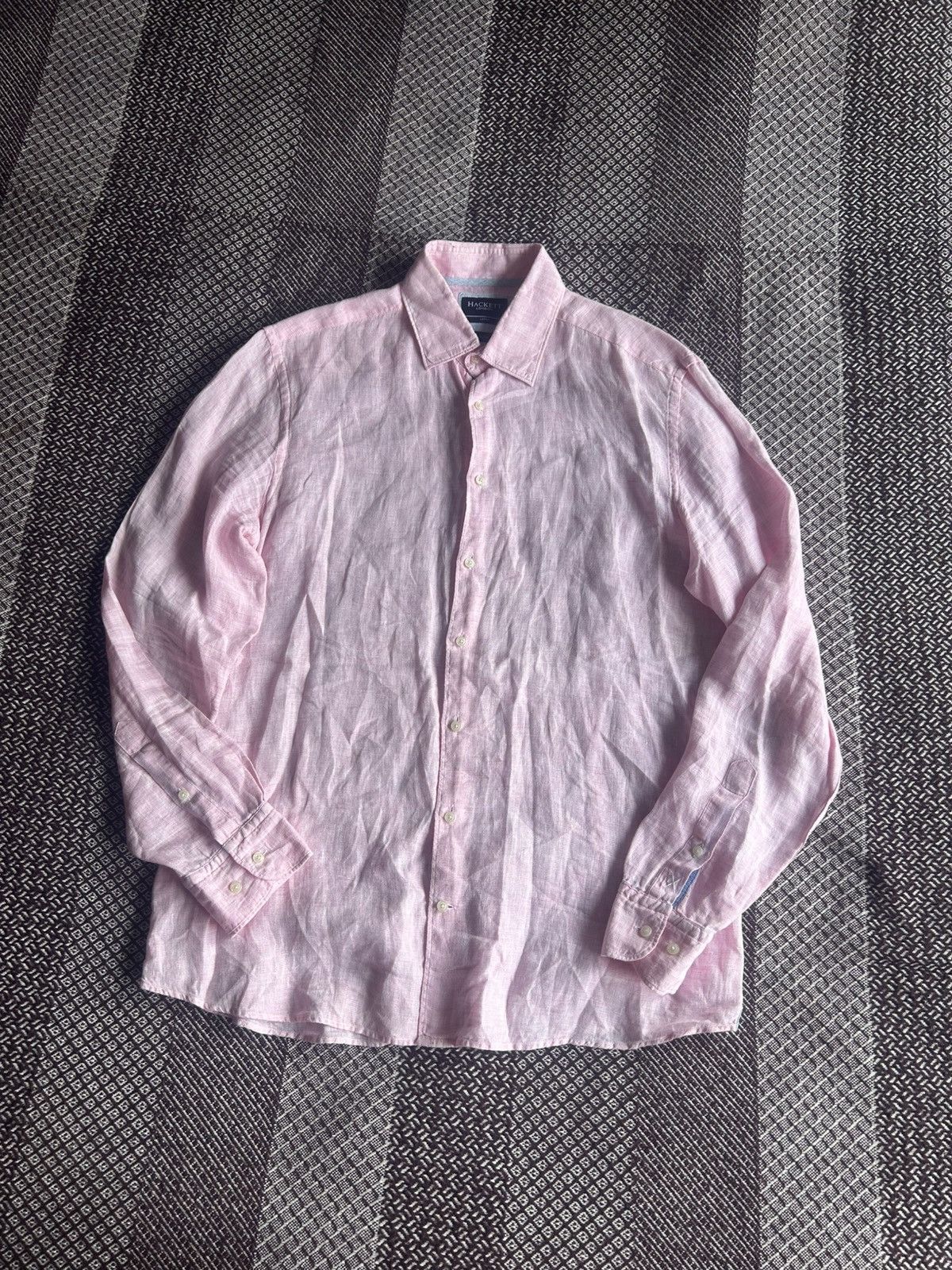 Hackett Hackett London 100% Linen Shirt Mens Solid Style Size Large Size US L / EU 52-54 / 3 - 1 Thumbnail