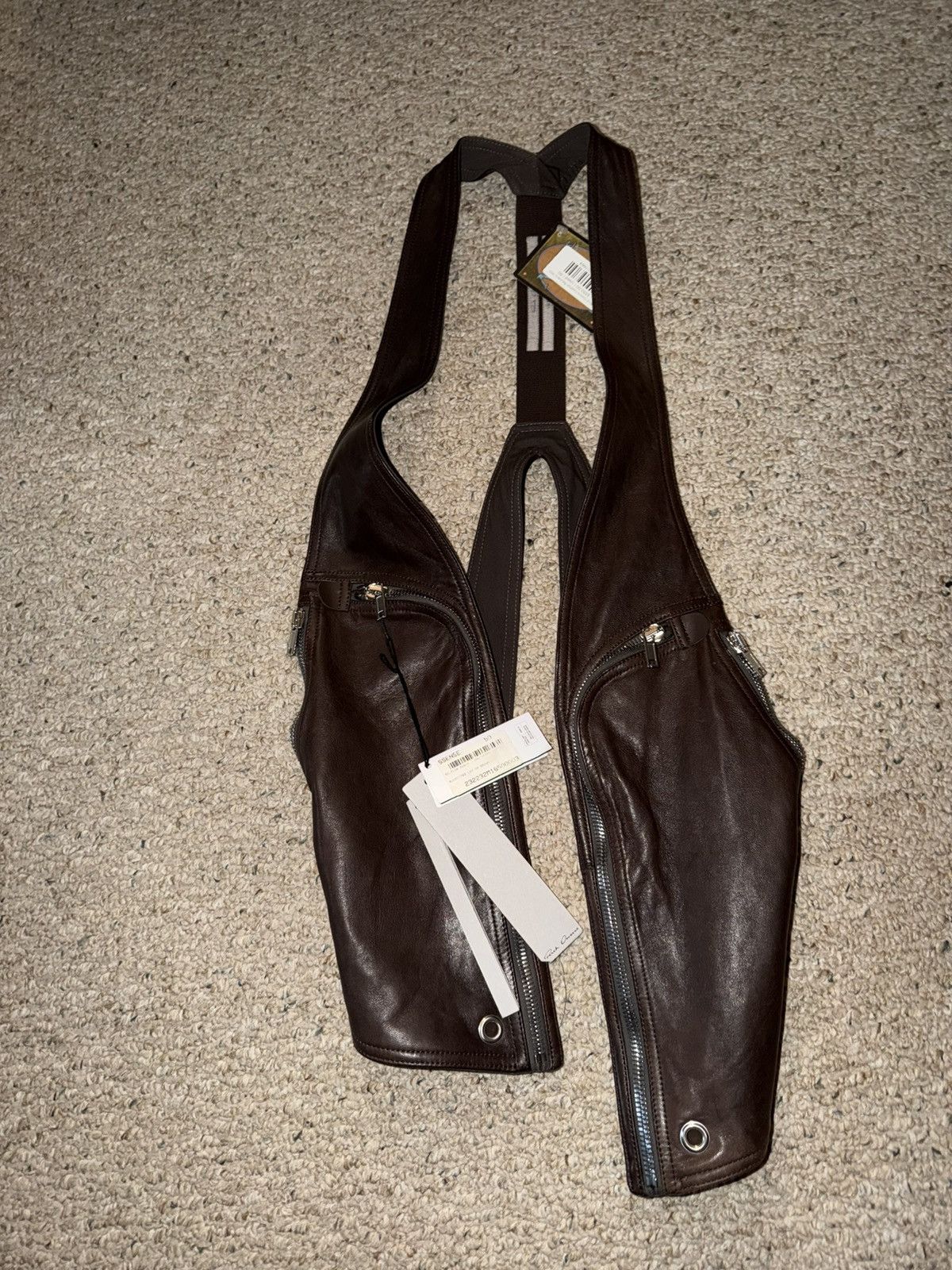 Rick Owens Rick Owens Brown Bauhaus Vest Size 50 Size US M / EU 48-50 / 2 - 1 Thumbnail