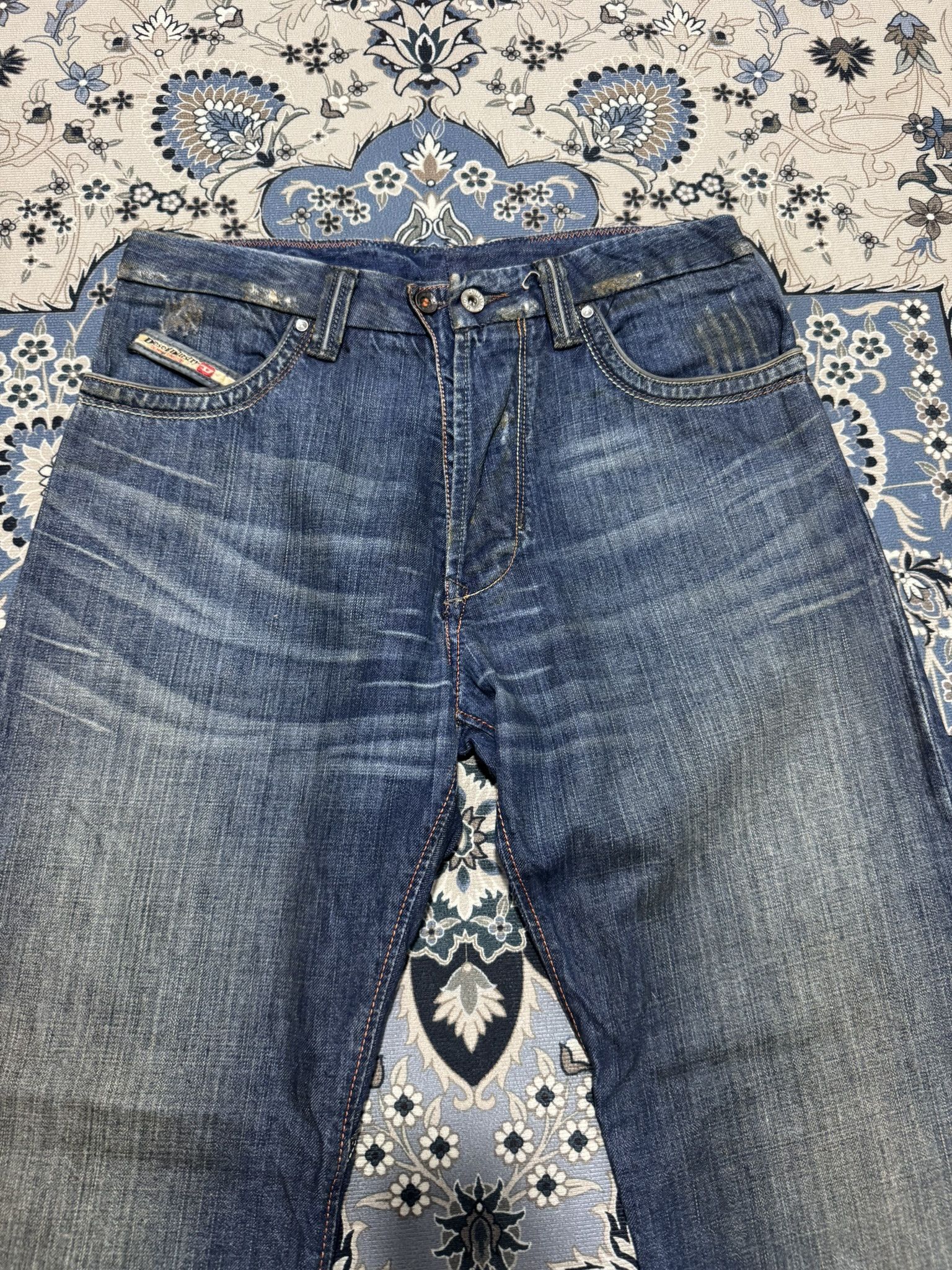 Diesel × Diesel Black Gold Diesel Industry Double Waist Zipper Jeans Buttonfly Size US 33 - 3 Thumbnail