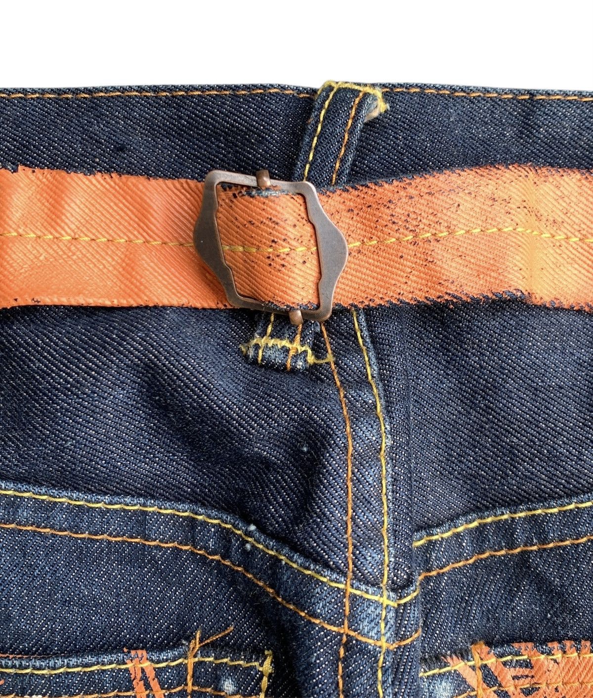 Evisu Vintage Evisu Buckle Back Koi Fish Painted Selvedge Denim Size US 30 / EU 46 - 5 Thumbnail