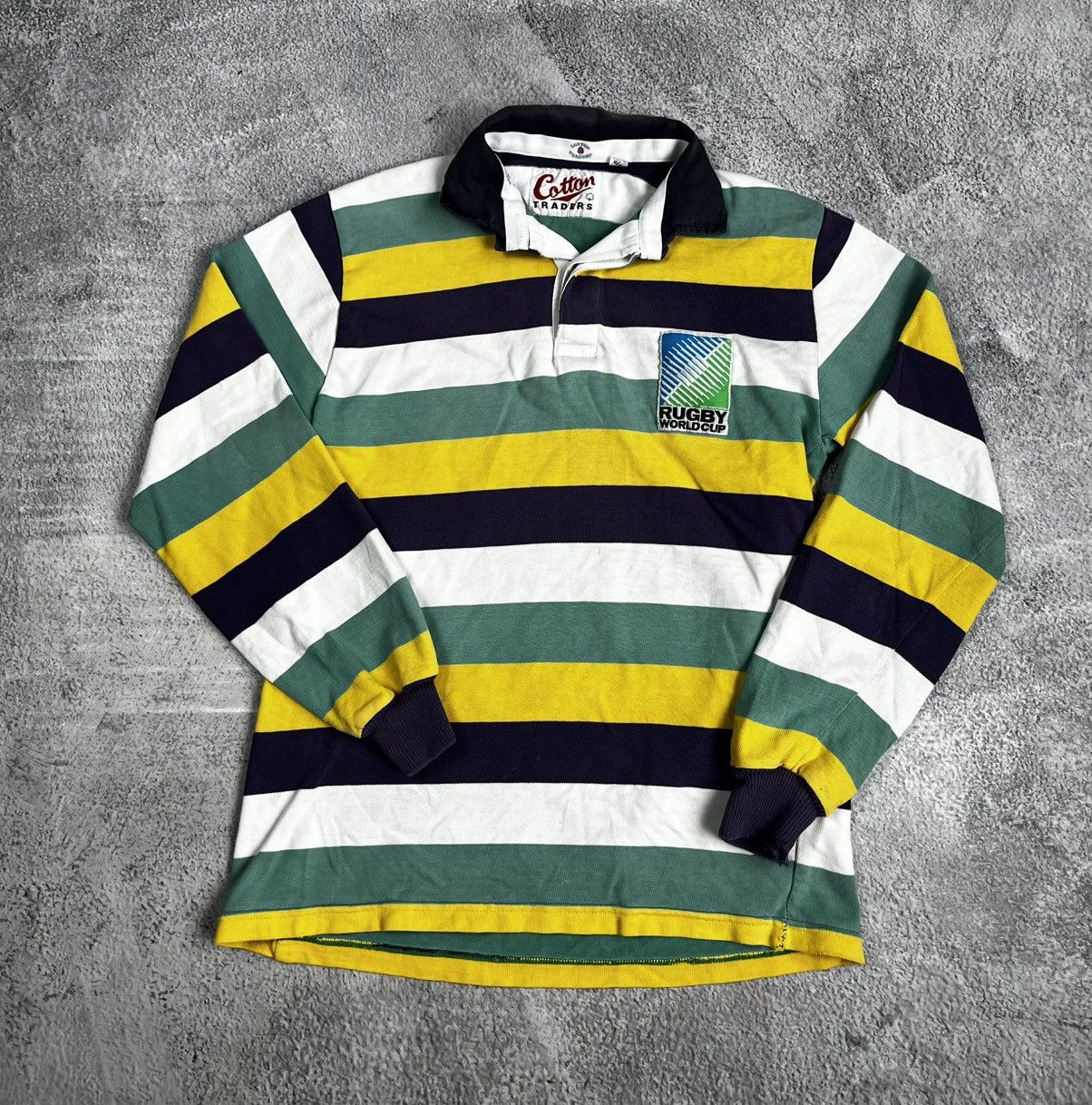 Rugby Ralph Lauren Vintage 80s Cotton Traders World Cup 1989 Rugby Shirt 1980s Size US M / EU 48-50 / 2 - 1 Thumbnail