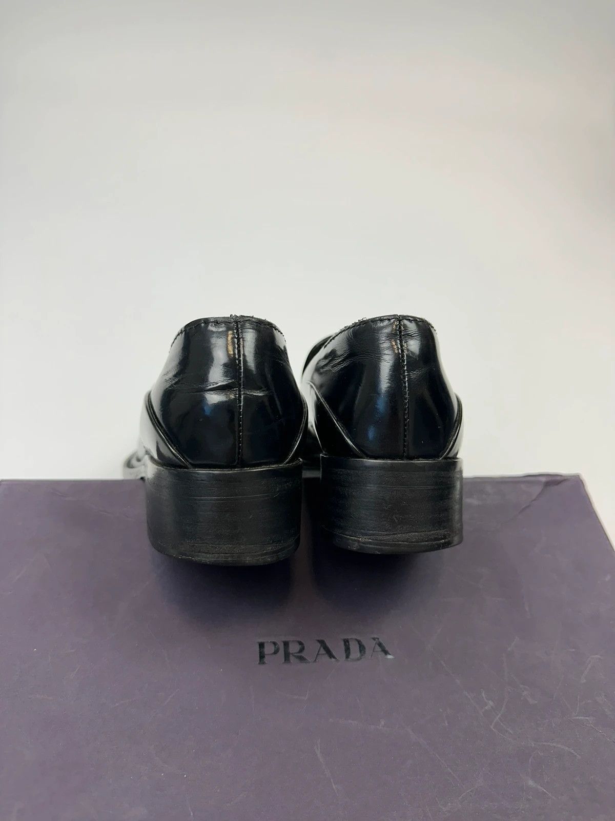 Prada Prada Milano Black Patent Leather Pointy Toe Loafer Size US 6 / IT 36 - 8 Thumbnail