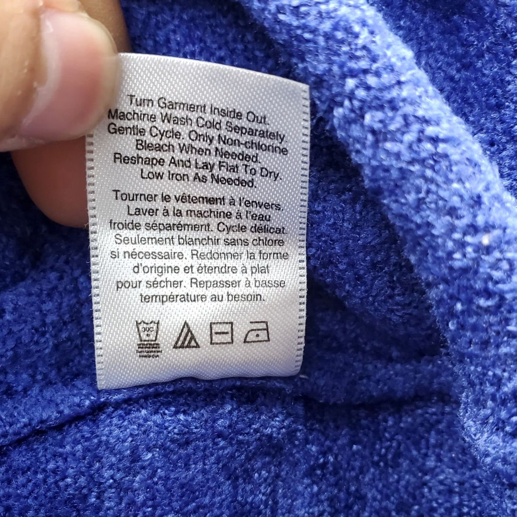 Coldwater Creek Coldwater Creek Womens 1X Blue Textured Fleece Sweatshirt Pullover Long Sleeve Crew Neck Casual Comfort Wear Size XL / US 12-14 / IT 48-50 - 7 Thumbnail