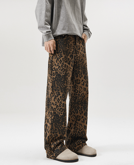 Japanese Brand Leopard print vintage American loose baggy jeans Size US 34 / EU 50 - 2 Thumbnail