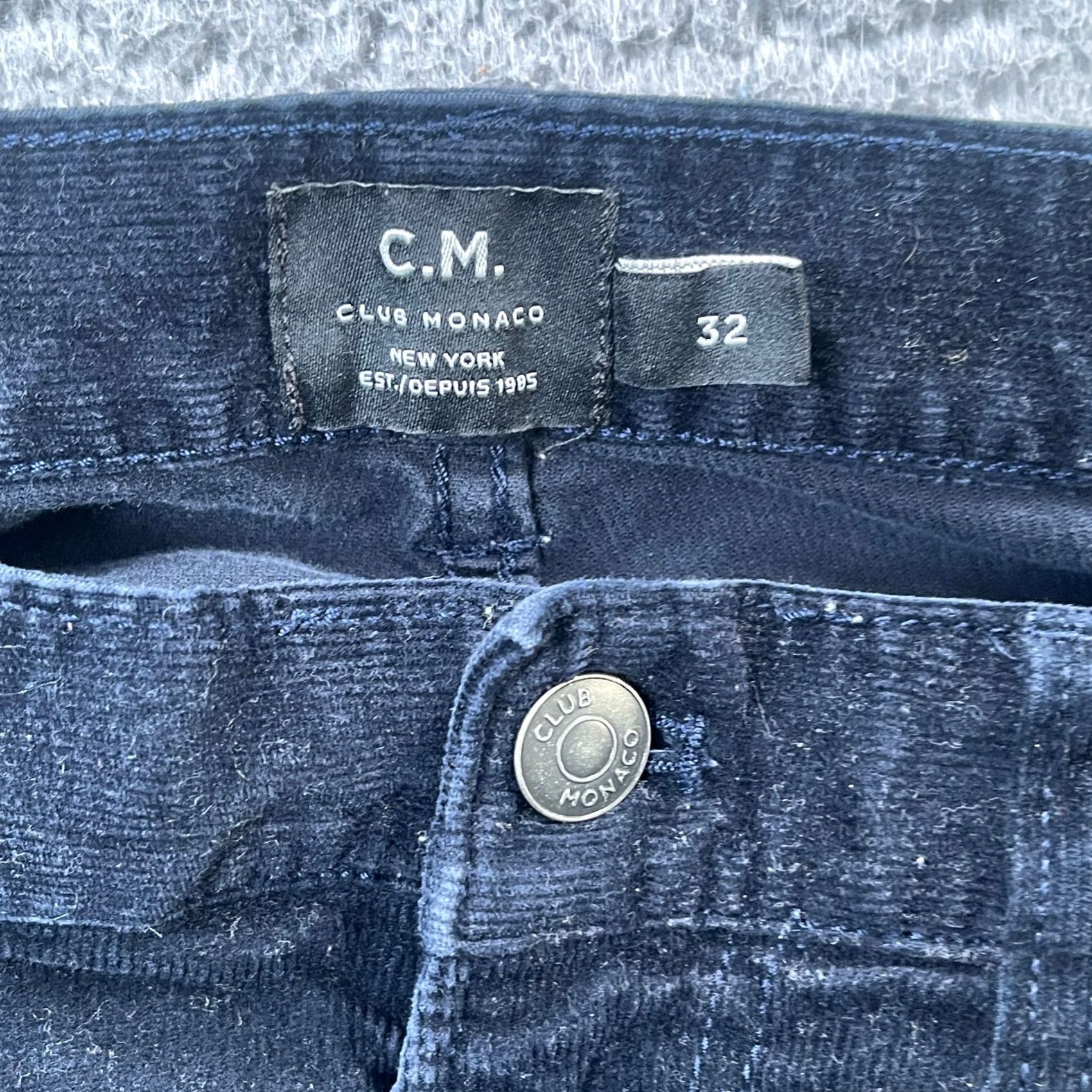 Club Monaco Club Monaco Pants Mens Blue Corduroy Cords Cotton Casual 32x30 Size US 32 / EU 48 - 3 Thumbnail