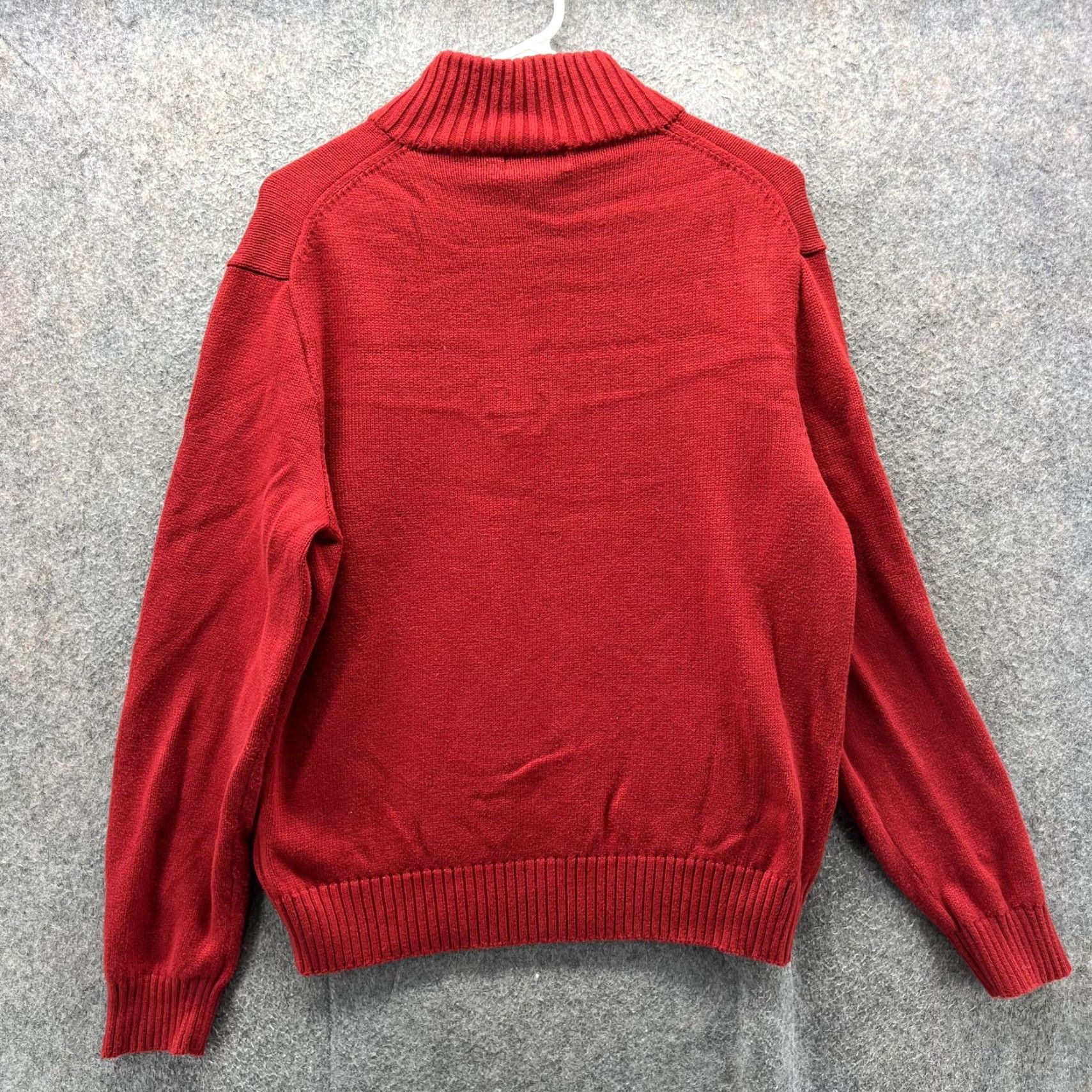 Polo Ralph Lauren Polo Ralph Lauren Sweater Mens Medium Red Cotton Quarter Zip Mock Neck Pullover Size US M / EU 48-50 / 2 - 2 Thumbnail