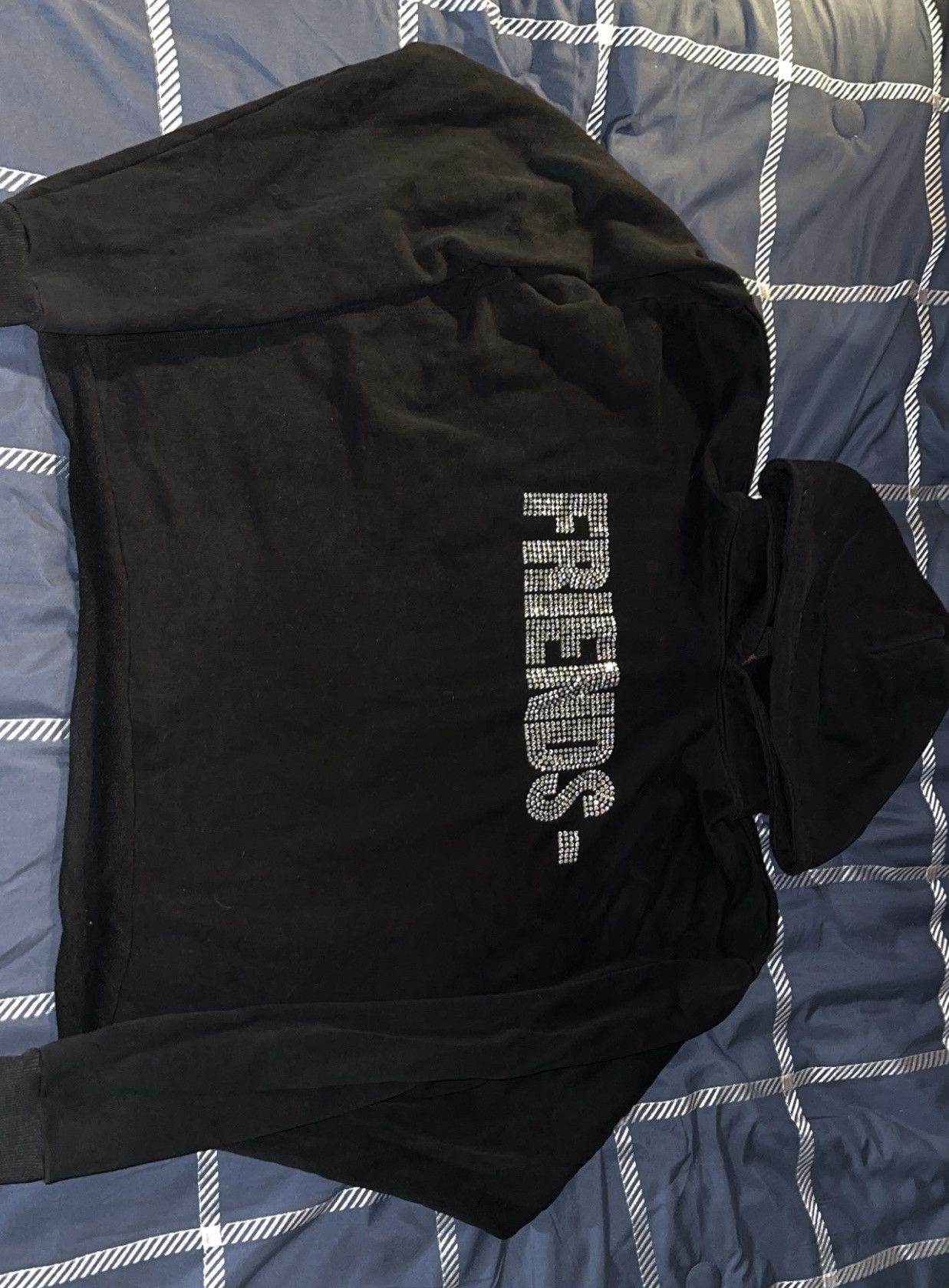 image of Vlone Swarovski Friends Hoodie in Black, Men's (Size Large)