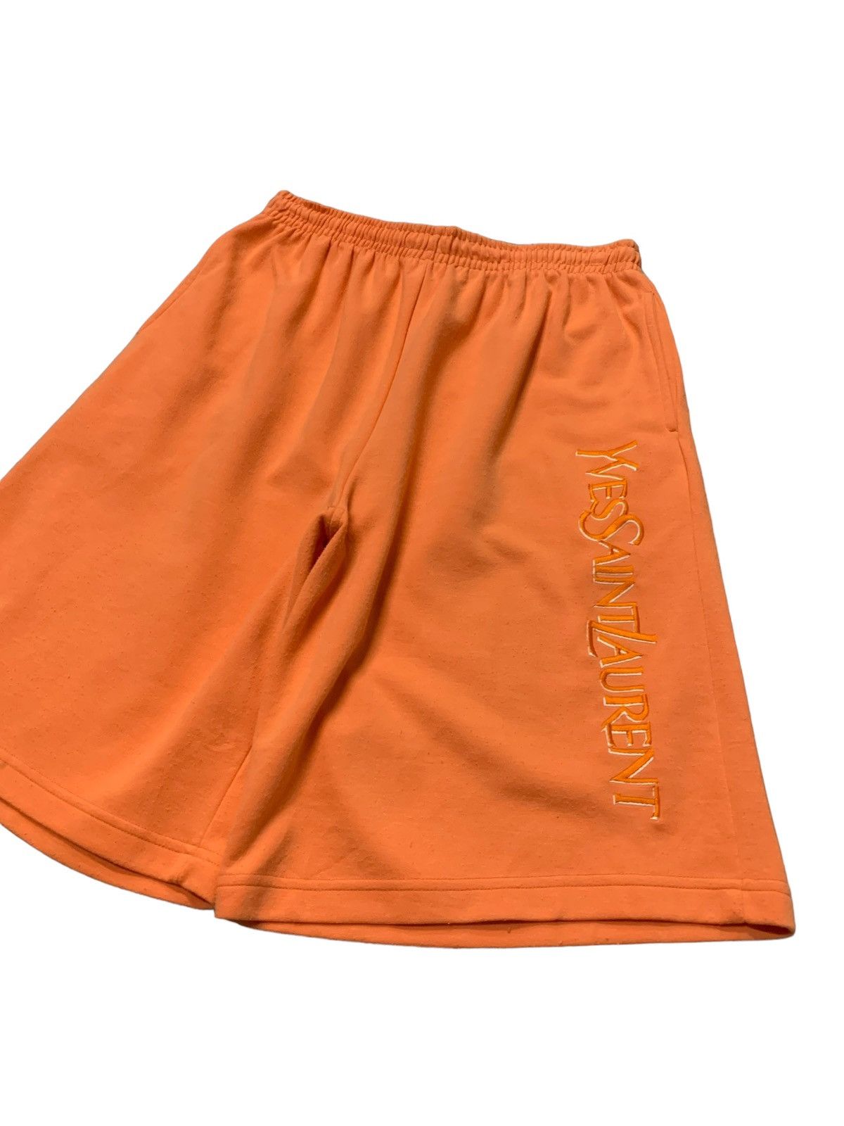 Yves Saint Laurent Vintage YSL Embroidered Sweat Shorts Size US 32 / EU 48 - 3 Thumbnail
