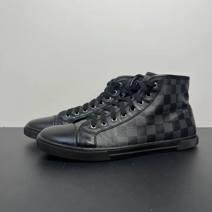 Louis Vuitton Louis Vuitton High-Top Lace-Up Sneakers in Black -2508 Size US 8 / EU 41 - 1 Thumbnail