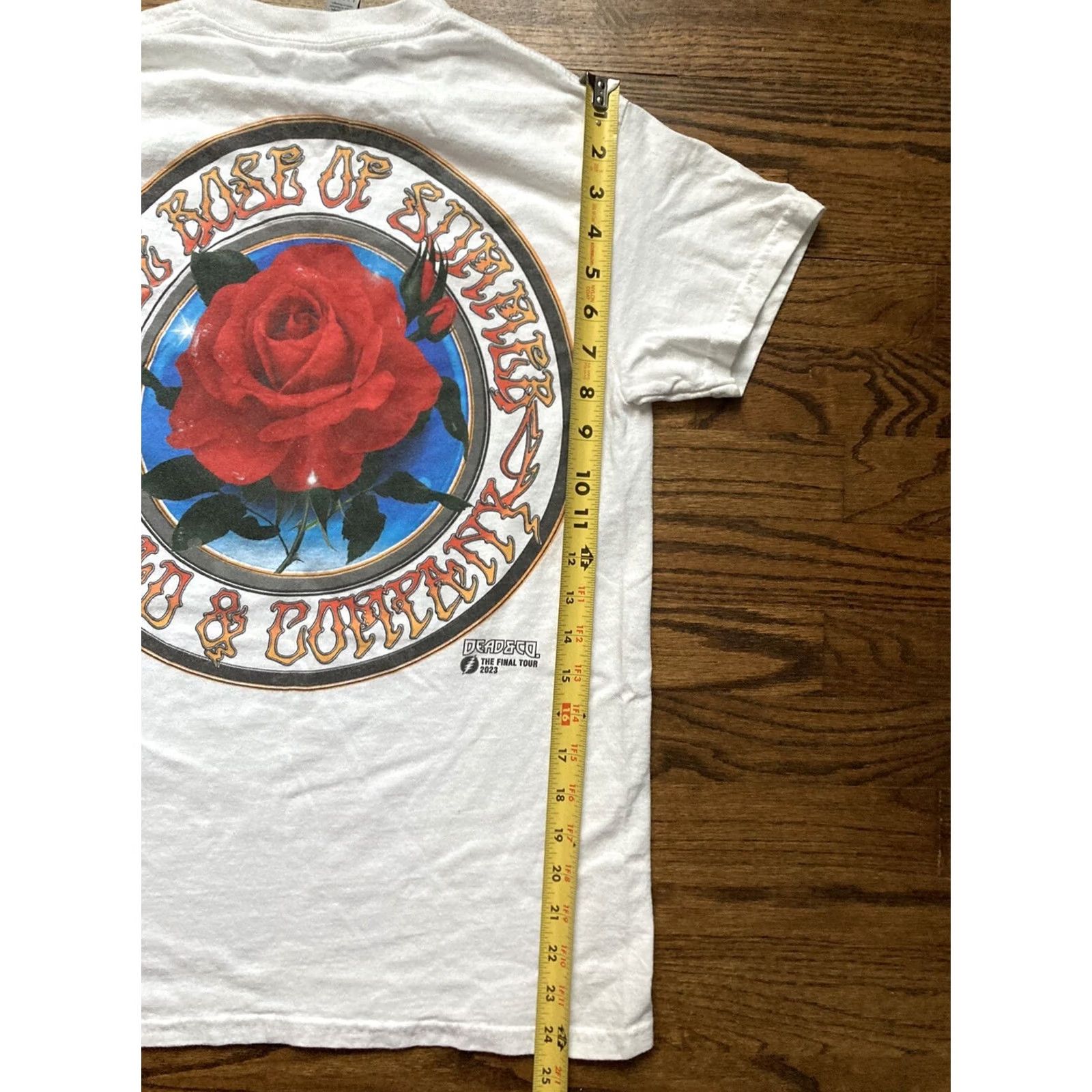 Gildan Grateful Dead & Company Shirt Final Tour 2023 Last Rose Summer Skull White Adult Small Mens Size US S / EU 44-46 / 1 - 4 Thumbnail