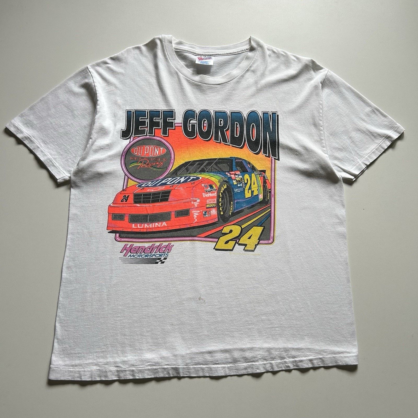 Hanes Jeff Gordon Vintage 90s NASCAR Dupont Racing T Shirt XL Rare Size US XL / EU 56 / 4 - 1 Thumbnail