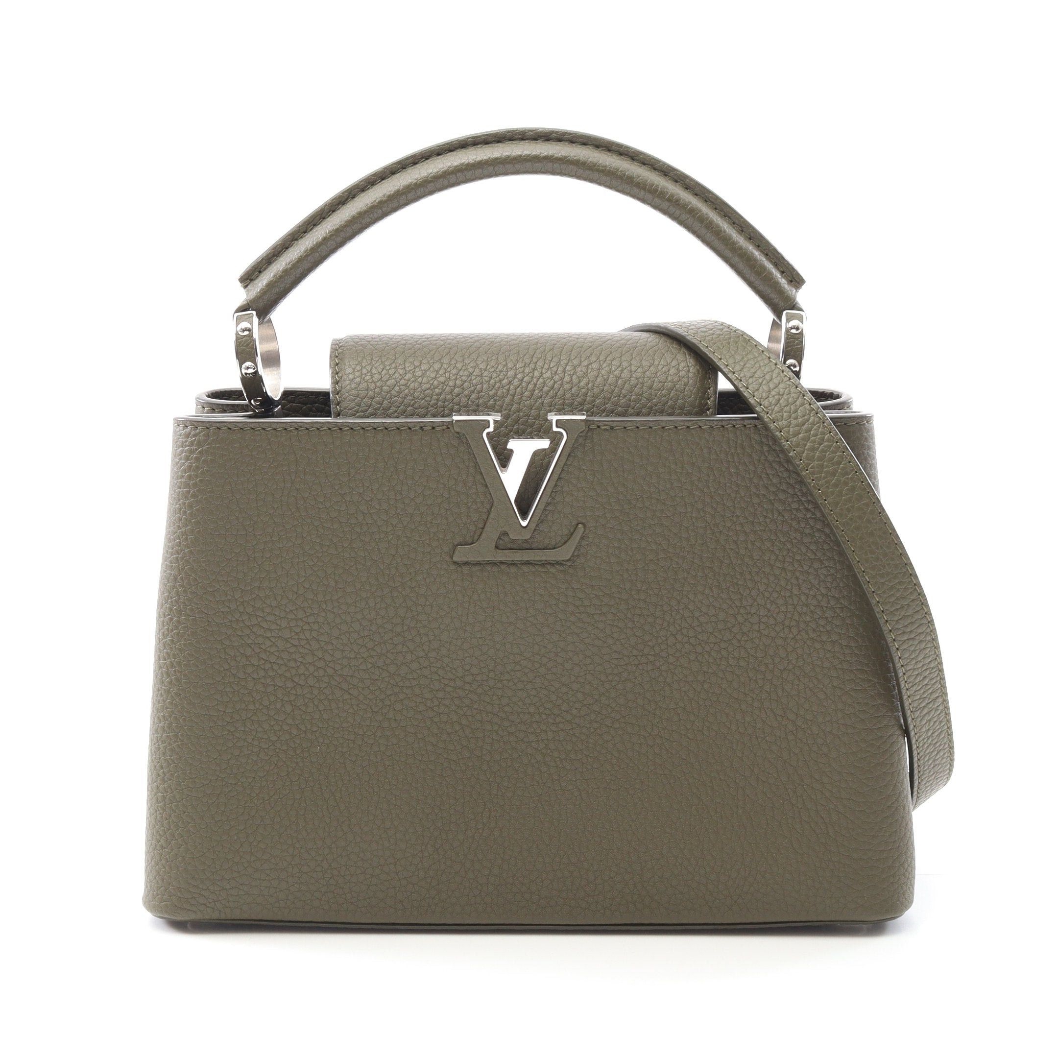 Louis Vuitton Louis Vuitton Capucines Bb Khaki Handbag Taurillon Leather Green Size ONE SIZE - 1 Thumbnail