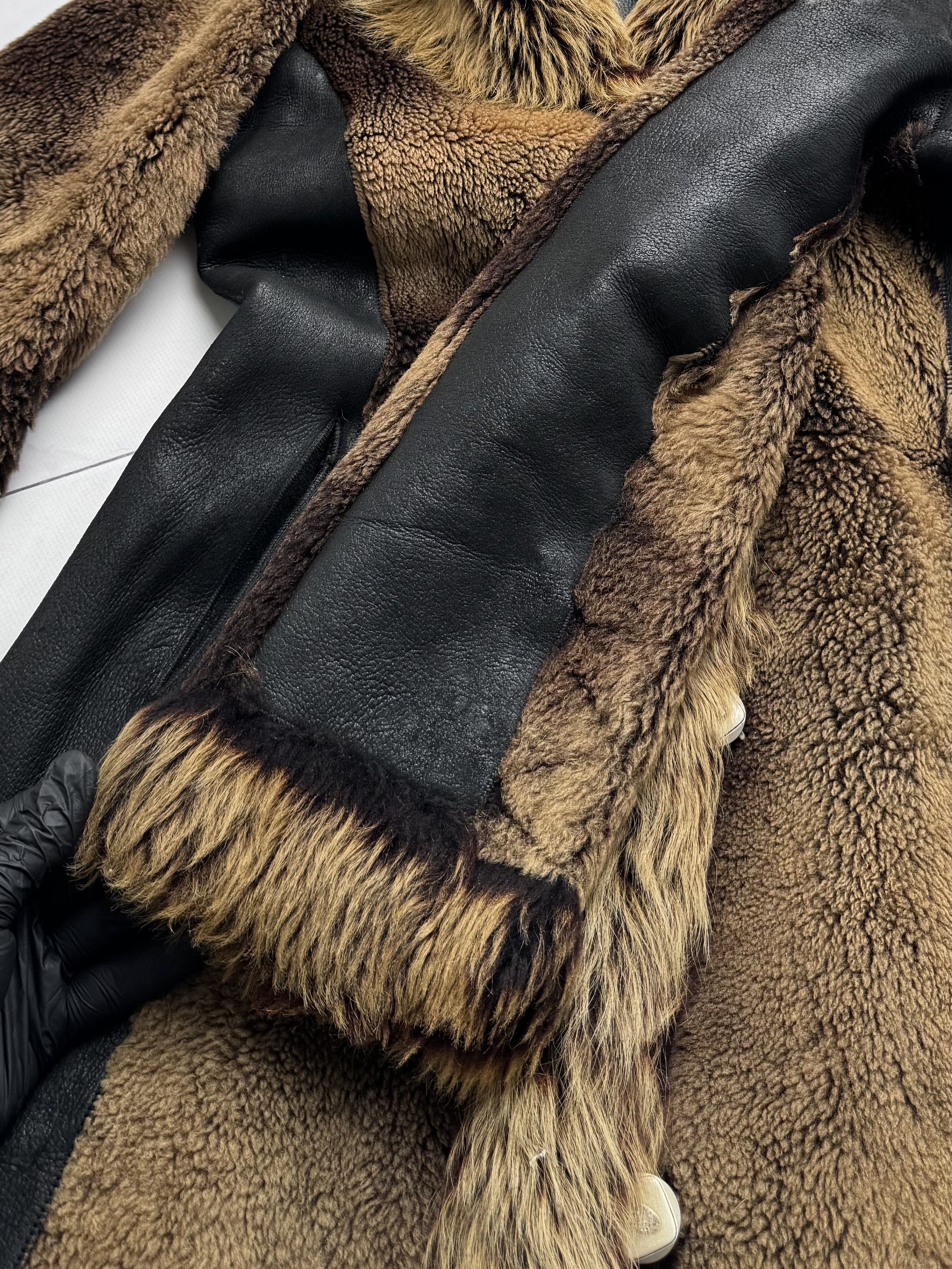 Vintage Vintage Real Sheepskin Hooded Coat (B550)E2D15 Size M / US 6-8 / IT 42-44 - 8 Thumbnail