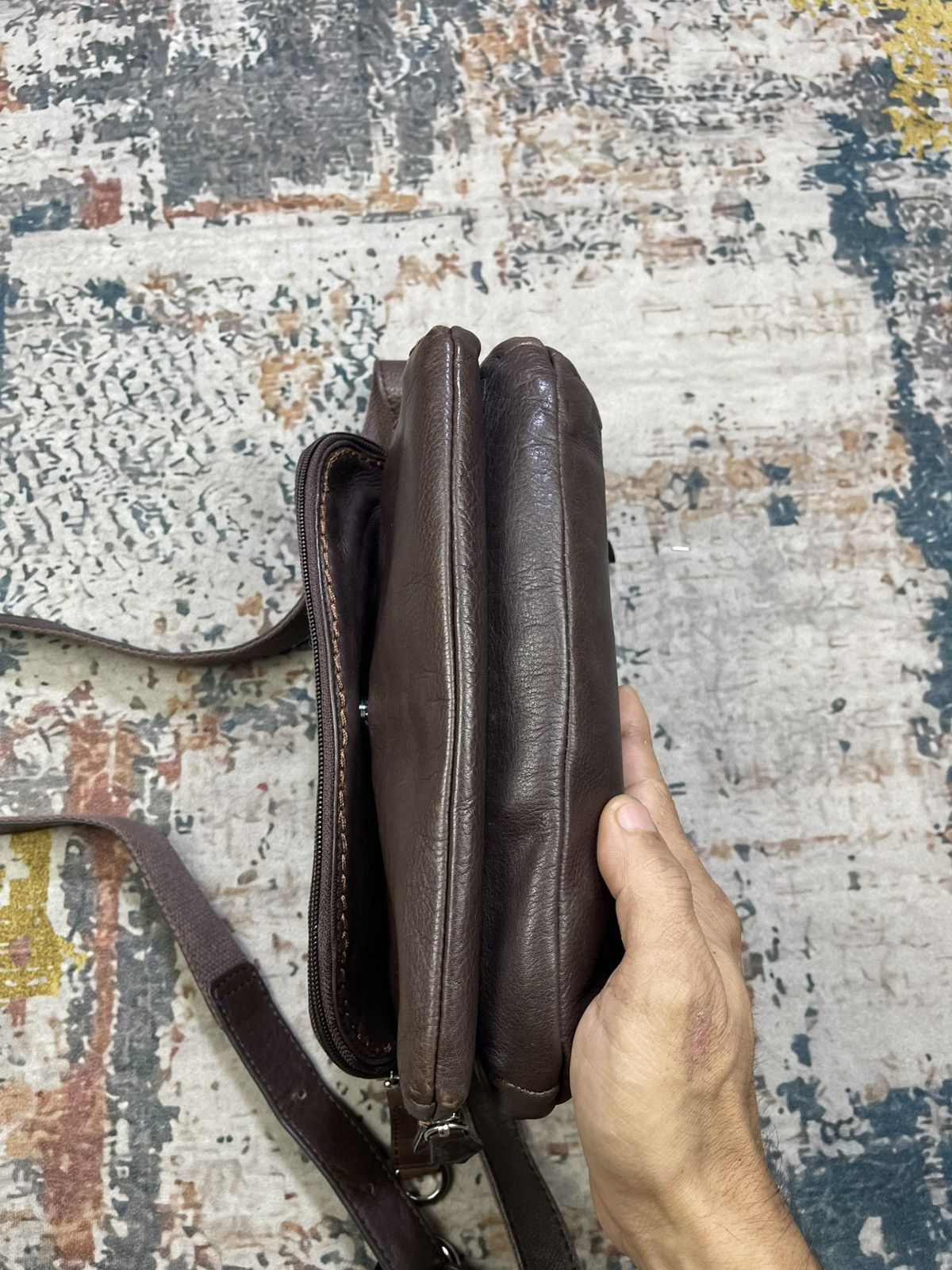 Japanese Brand Estine 2 Way Flip Flap Leather Sling Bag Size ONE SIZE - 4 Thumbnail