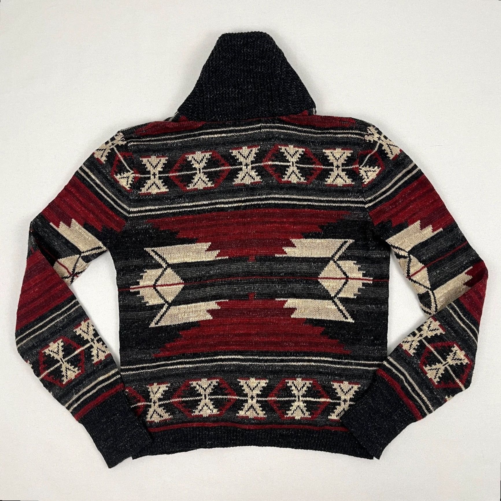 Vintage Denim & Supply Ralph Lauren Cardigan Sweater Womens XS Aztec Southwestern Shawl Size XS / US 0-2 / IT 36-38 - 7 Thumbnail