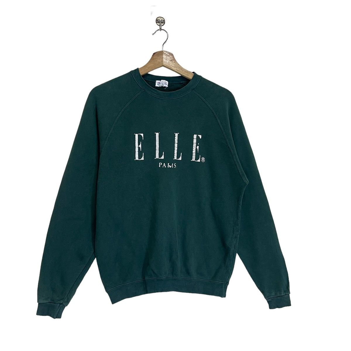 Designer Vintage Elle Paris Big Logo Sweatshirt Size US M / EU 48-50 / 2 - 2 Thumbnail