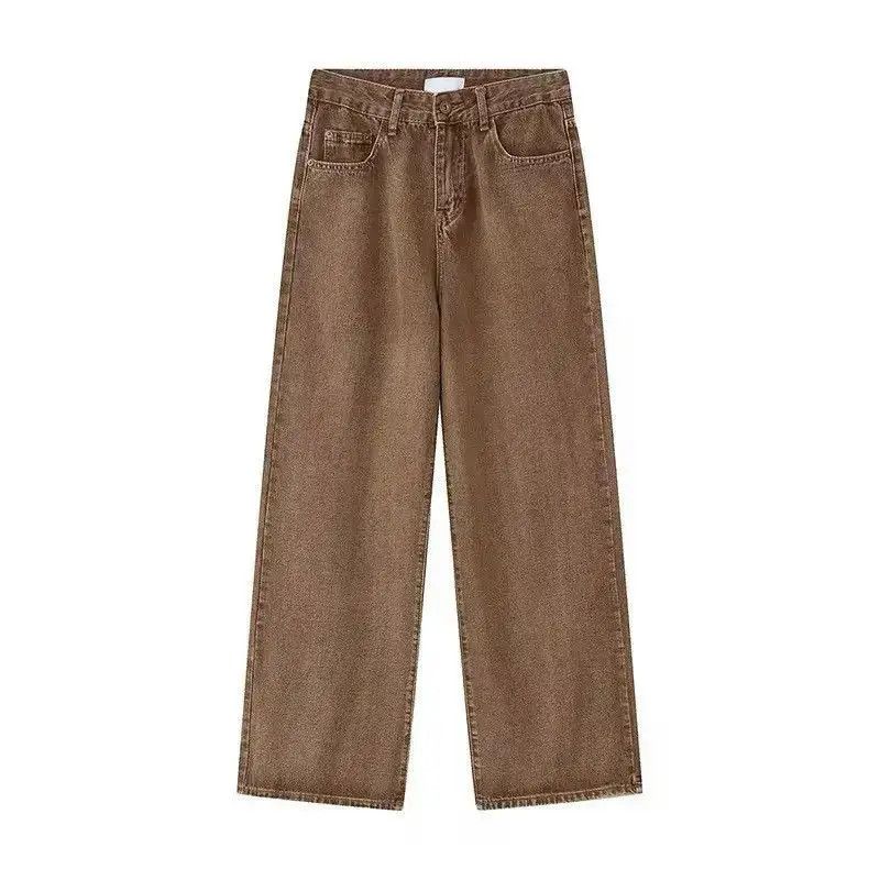 Japanese Brand Vintage Style Coffee Straight Loose Jeans Pants Size US 34 / EU 50 - 4 Thumbnail