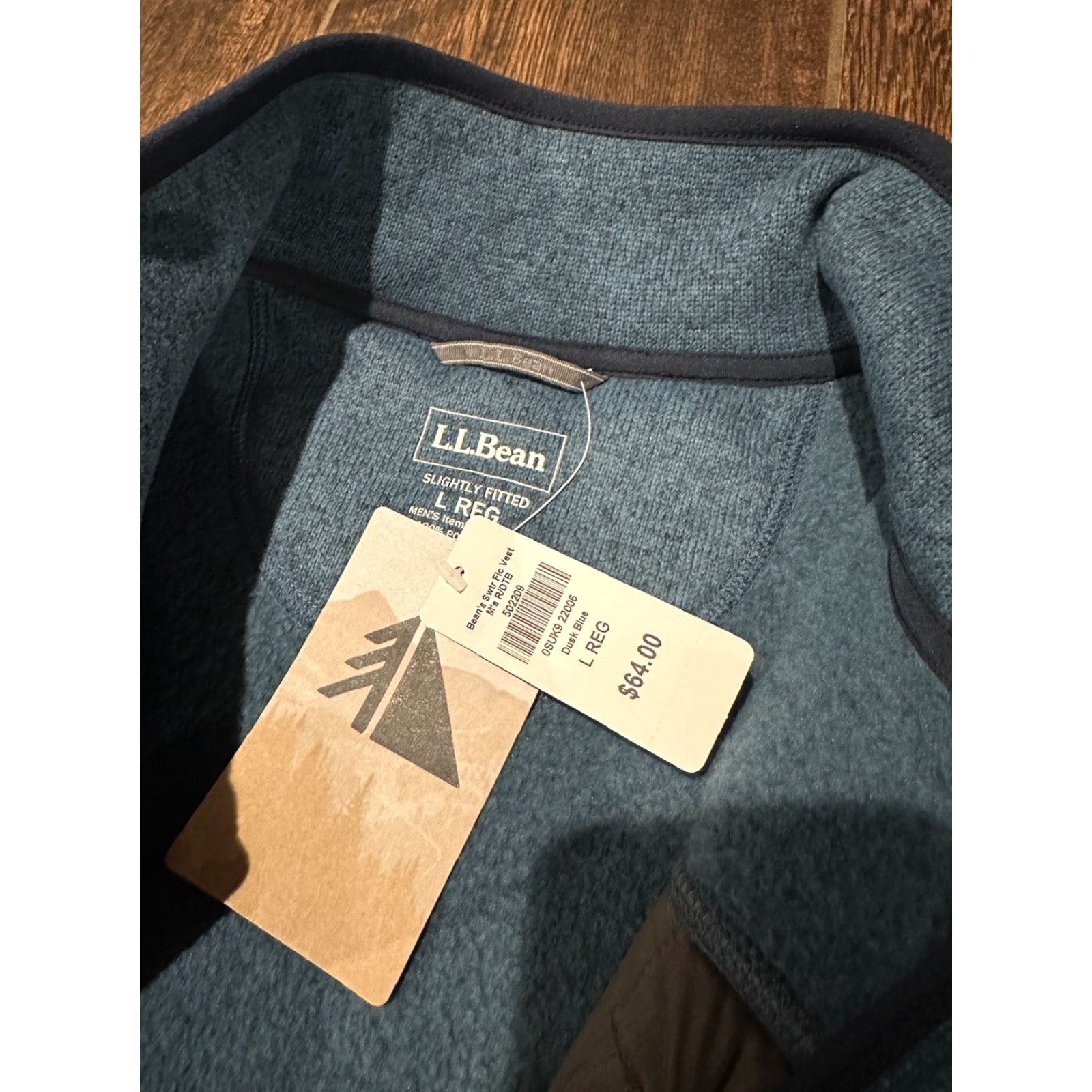 Vintage NWT LL Bean Men's Vest Fleece Zip Large Regular Blue Stand-Up Collar Pockets Full Zip All Seasons | Windbreaker | Outdoor, Sports Mens Size US L / EU 52-54 / 3 - 2 Thumbnail