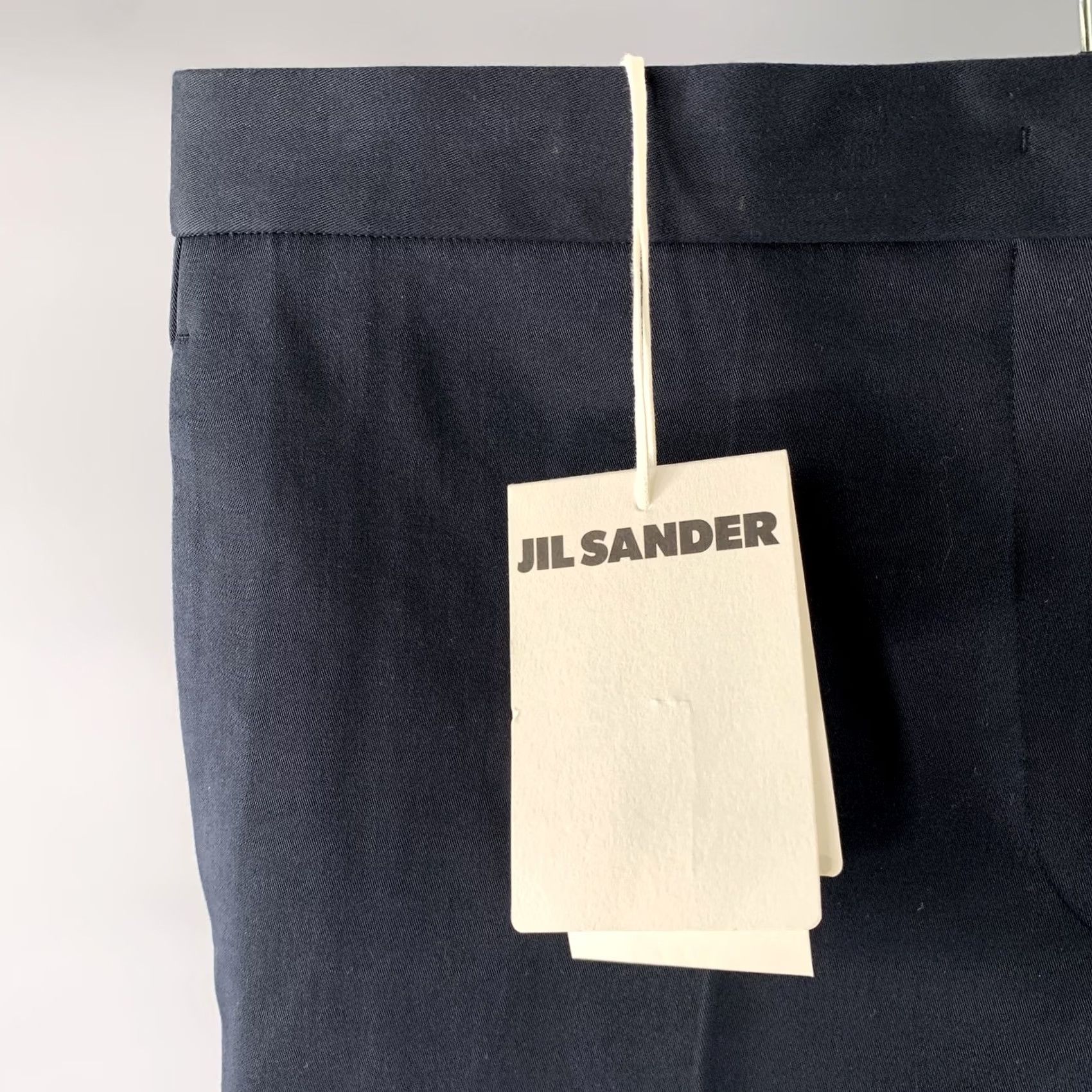 Jil Sander JIL SANDER Navy Cotton Cropped Pants Womens Size 8 Cropped Lang Inseam 27" Made in Italy Size 30" / US 8 / IT 44 - 2 Thumbnail