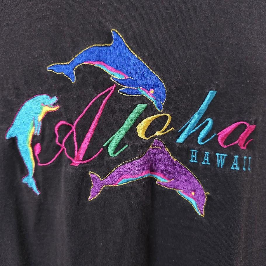 Vintage Vintage Hawaii Dolphins T Shirt Mens Size XL Black 80s 90s Size US XL / EU 56 / 4 - 2 Thumbnail