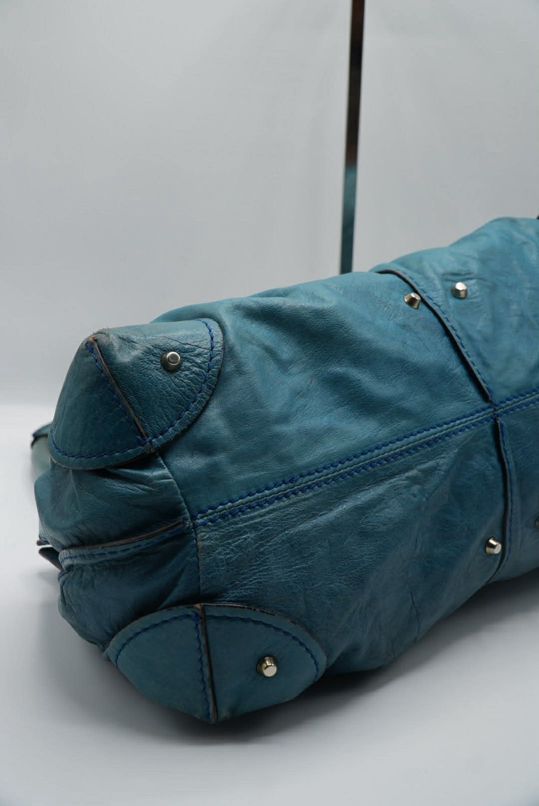 Chloe Chloé Paddington Blue Cadena Padlock & Key Boston Satchel Size ONE SIZE - 5 Thumbnail