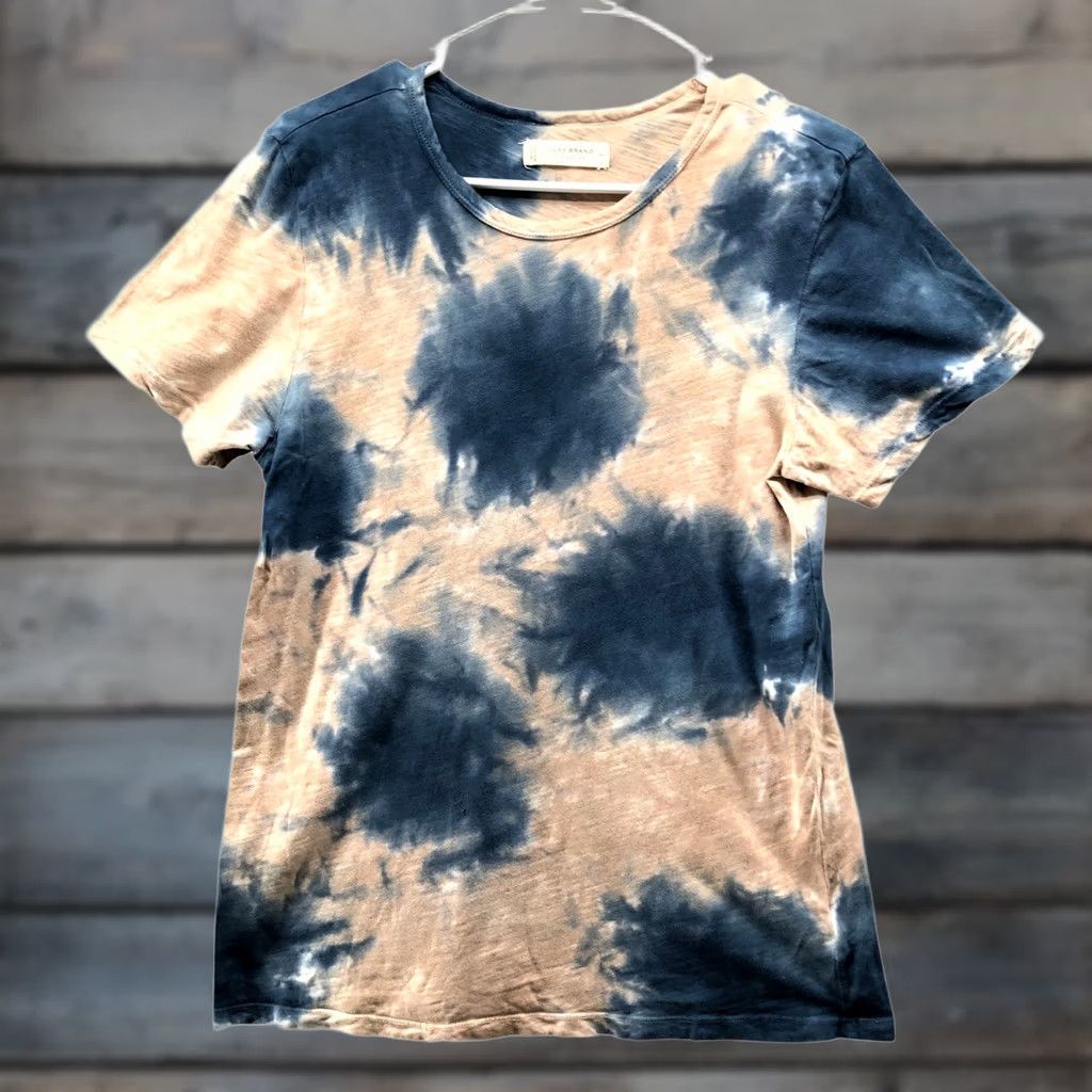 Lucky Brand Lucky Brand Tie Dye T-Shirt Womens M Blue Peach Short Sleeve Crewneck Cotton Size M / US 6-8 / IT 42-44 - 1 Thumbnail