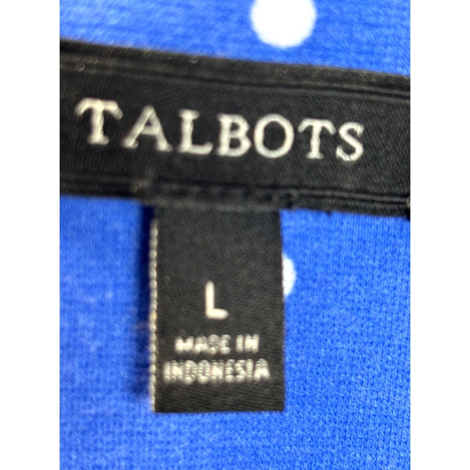 Talbots Talbots Dress Sleeveless Polka Dot Womens L Blue Fit & Flare Knee Length Casual Travel Size L / US 10 / IT 46 - 7 Thumbnail