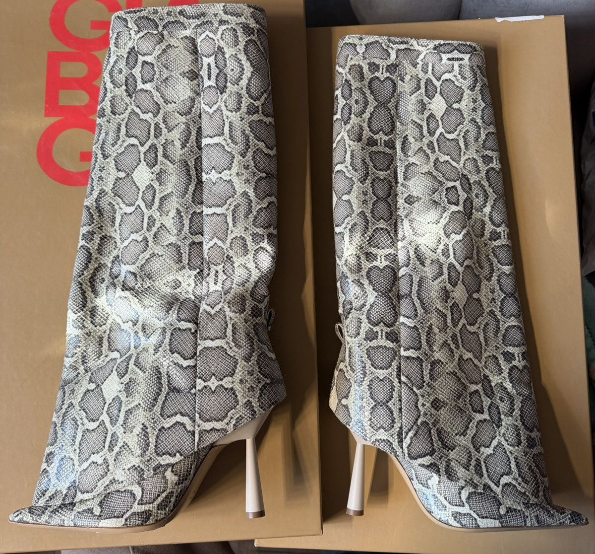 GIA BORGHINI Gia Borghini Florence Synthetic Python 9050, Size US 6, Size US 6 / IT 36 - 4 Thumbnail