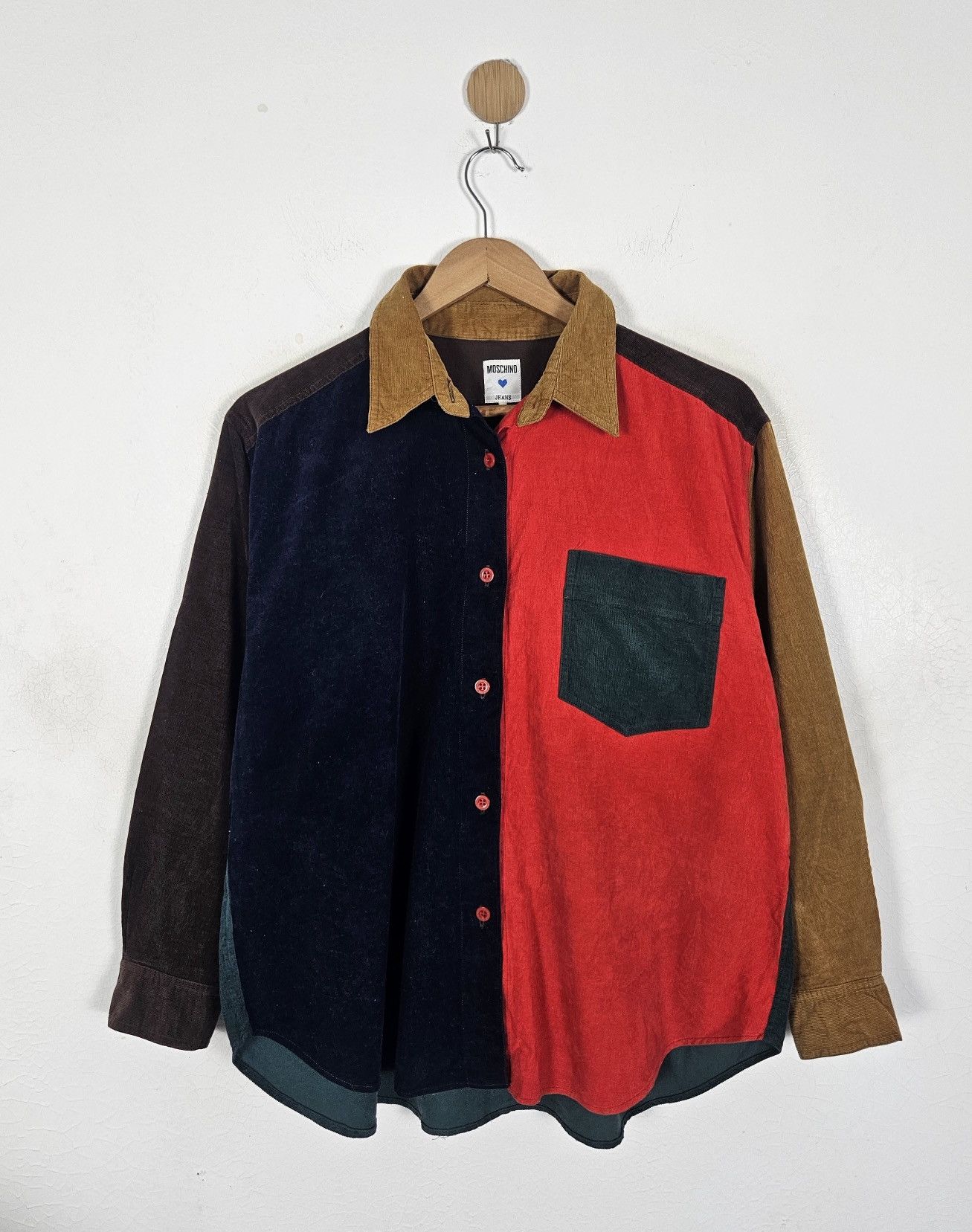 Moschino Moschino Jeans multicolor corduroy button shirt Size US L / EU 52-54 / 3 - 1 Thumbnail