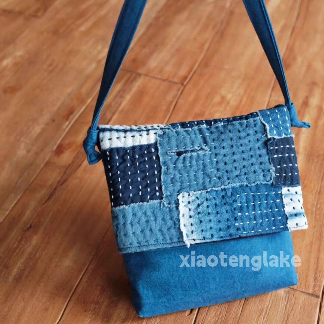 Vintage Unisex utility boro indigo yuppie y2k crossbody bag Size ONE SIZE - 1 Thumbnail