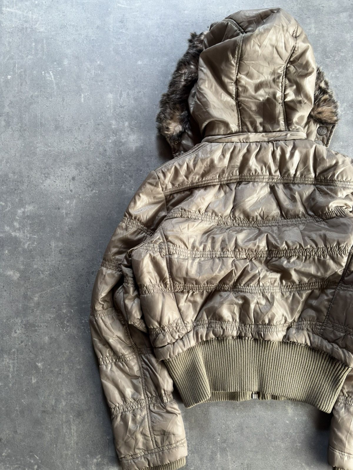 Japanese Brand 00s Fashion Addict N2B Style Faux Fur Hooded Bomber Jacket L Size M / US 6-8 / IT 42-44 - 12 Thumbnail