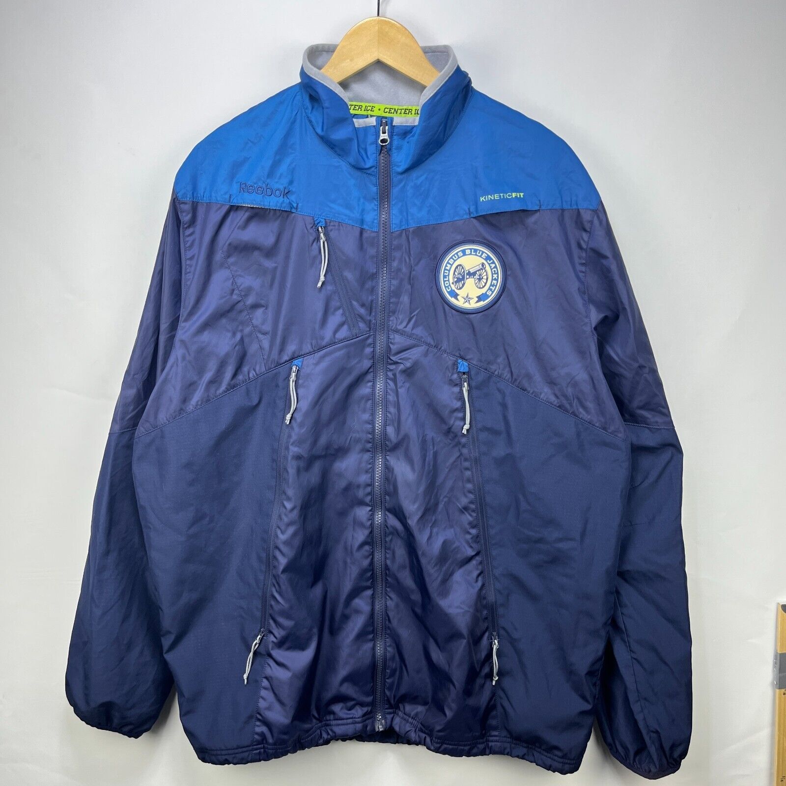 Reebok × Vintage Vintage Reebok Columbus Blue Jackets Windbreaker Jacket XL Size US XL / EU 56 / 4 - 1 Thumbnail