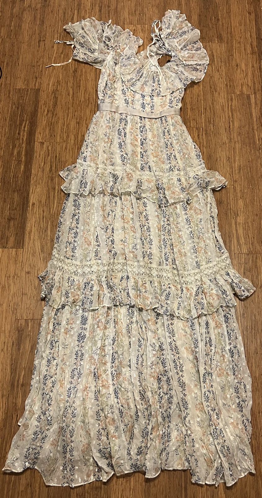 Other NEEDLE & THREAD Floral Stripe Maxi Dress size UK6/US2 Size XS / US 0-2 / IT 36-38 - 2 Thumbnail