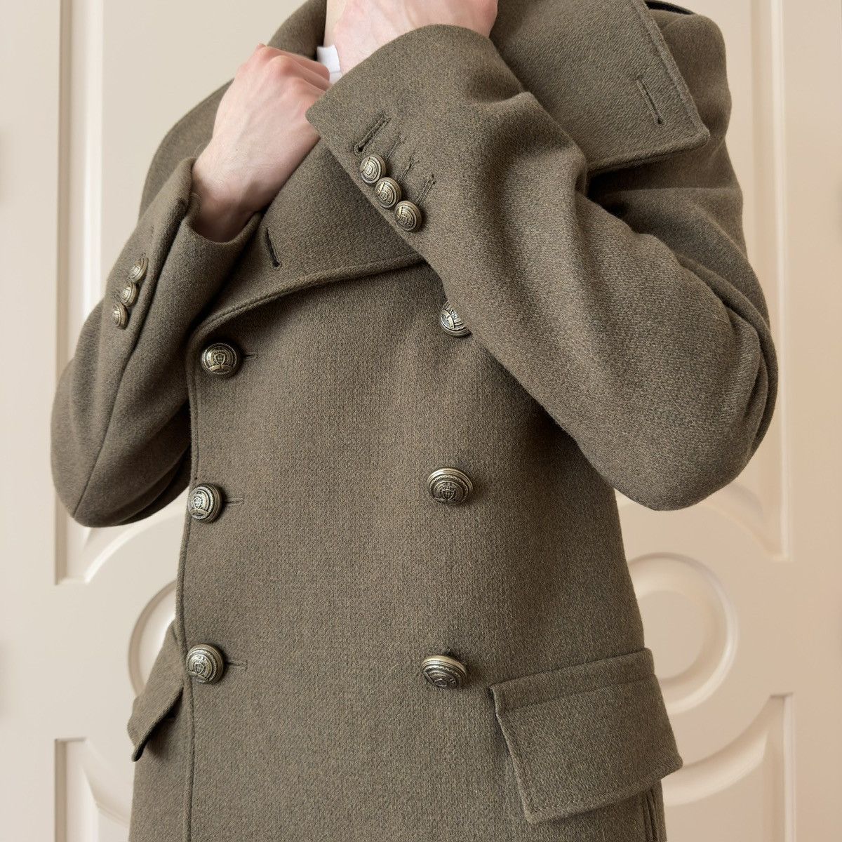 Balmain Balmain x H&M 2015 Double-Breasted Military Wool Coat Size US M / EU 48-50 / 2 - 6 Thumbnail