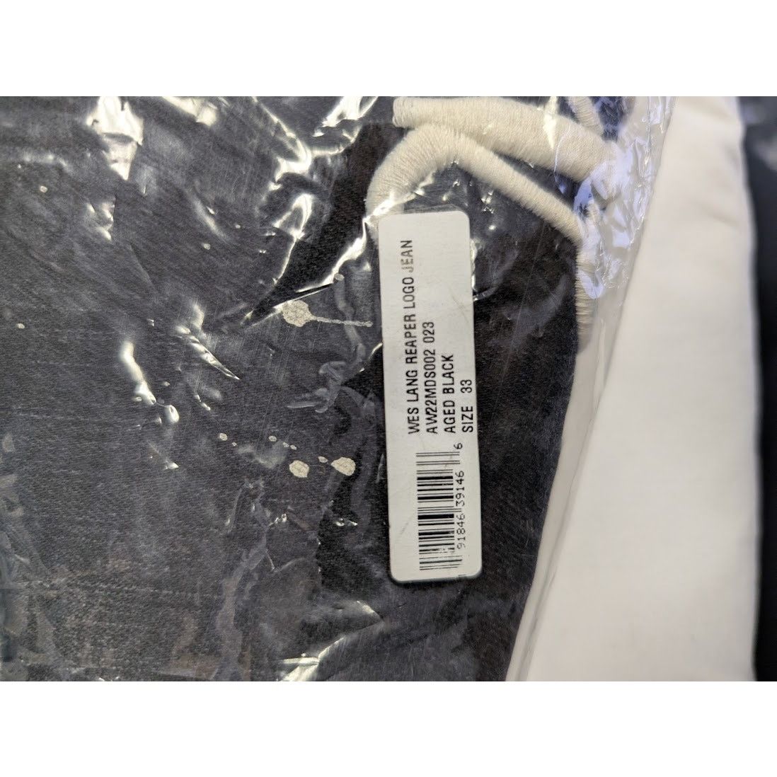 Amiri o1rshd1 Wes Lang Reaper Logo Jean in Aged Black Size US 33 - 18 Thumbnail