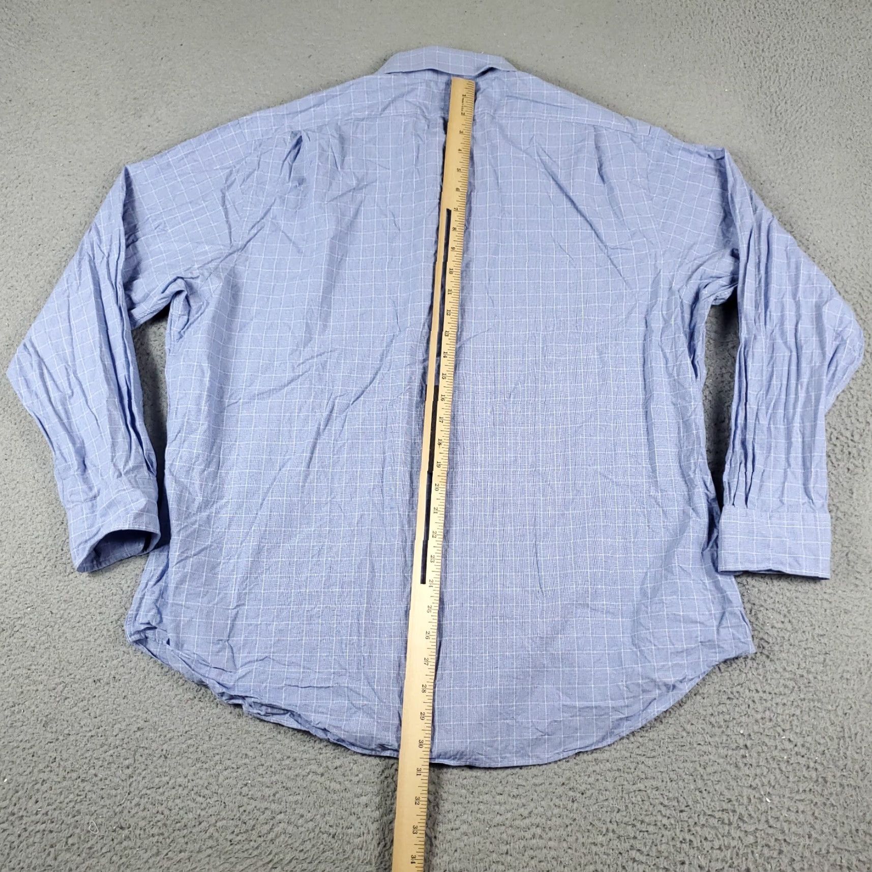 Ralph Lauren Ralph Lauren Shirt 17.5 Blue Plaid Dress Button Up Long Sleeve Mens Size 46R - 3 Thumbnail