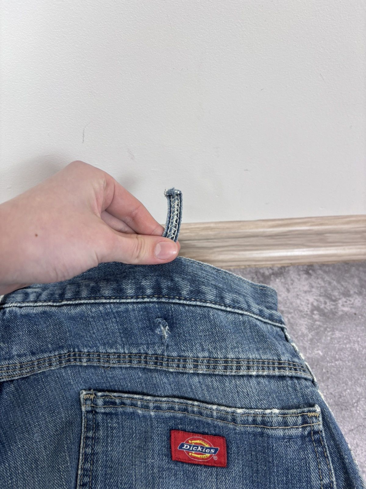 Dickies Dickies Men’s Denim Jeans Faded Blue USA Carpenter Workwear Size US 36 / EU 52 - 11 Thumbnail