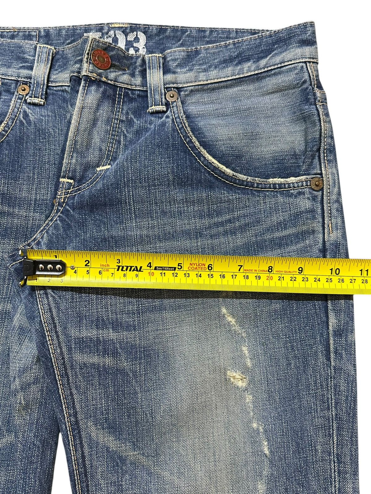 Edwin Vintage Edwin Blue Trip Faded Thunder Wash Wide Leg Jeans Size US 32 / EU 48 - 16 Thumbnail