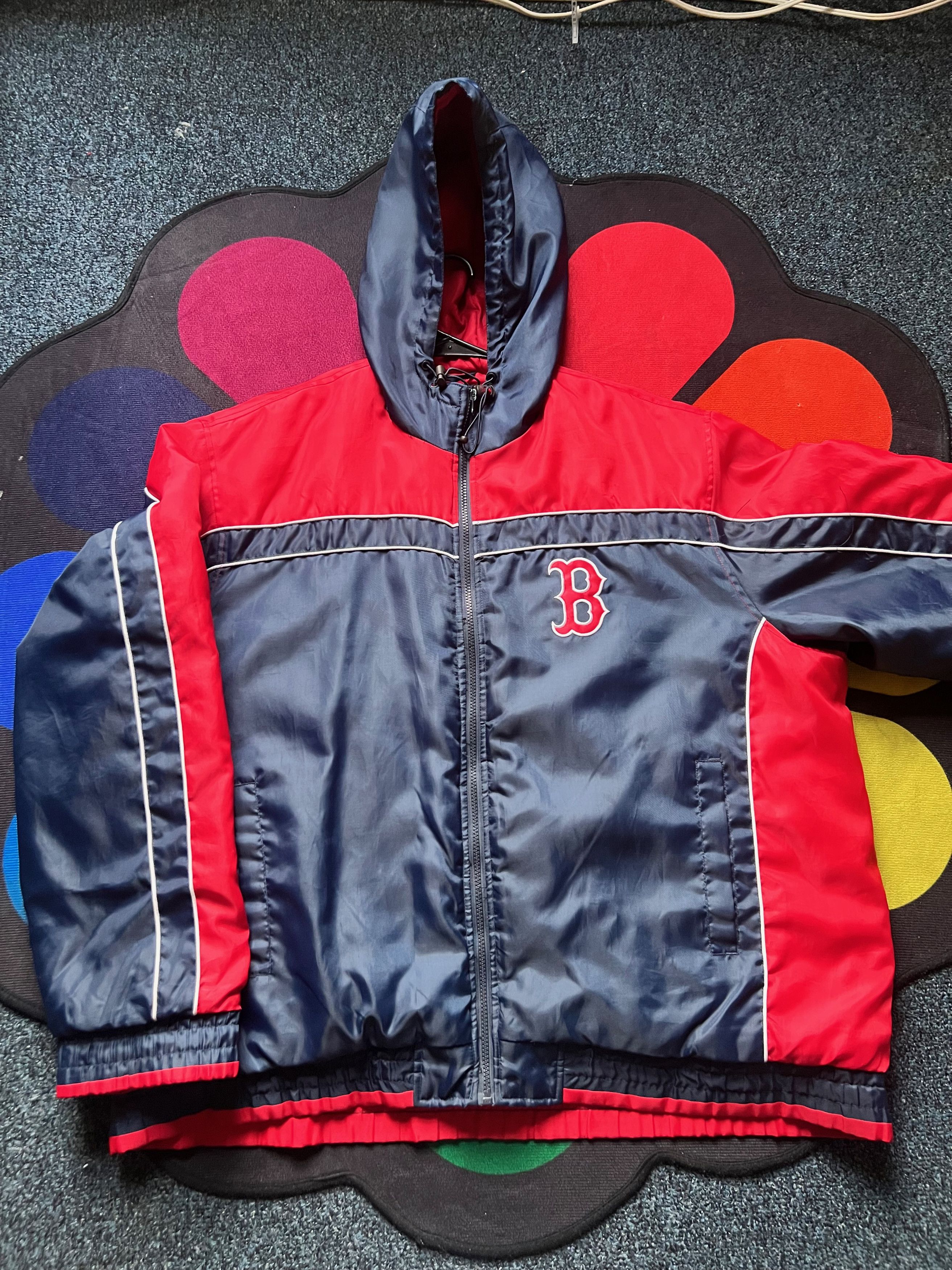 Image of Mlb vintage Boston Red Sox Jacket Zip Up, Men's (Size 2XL)