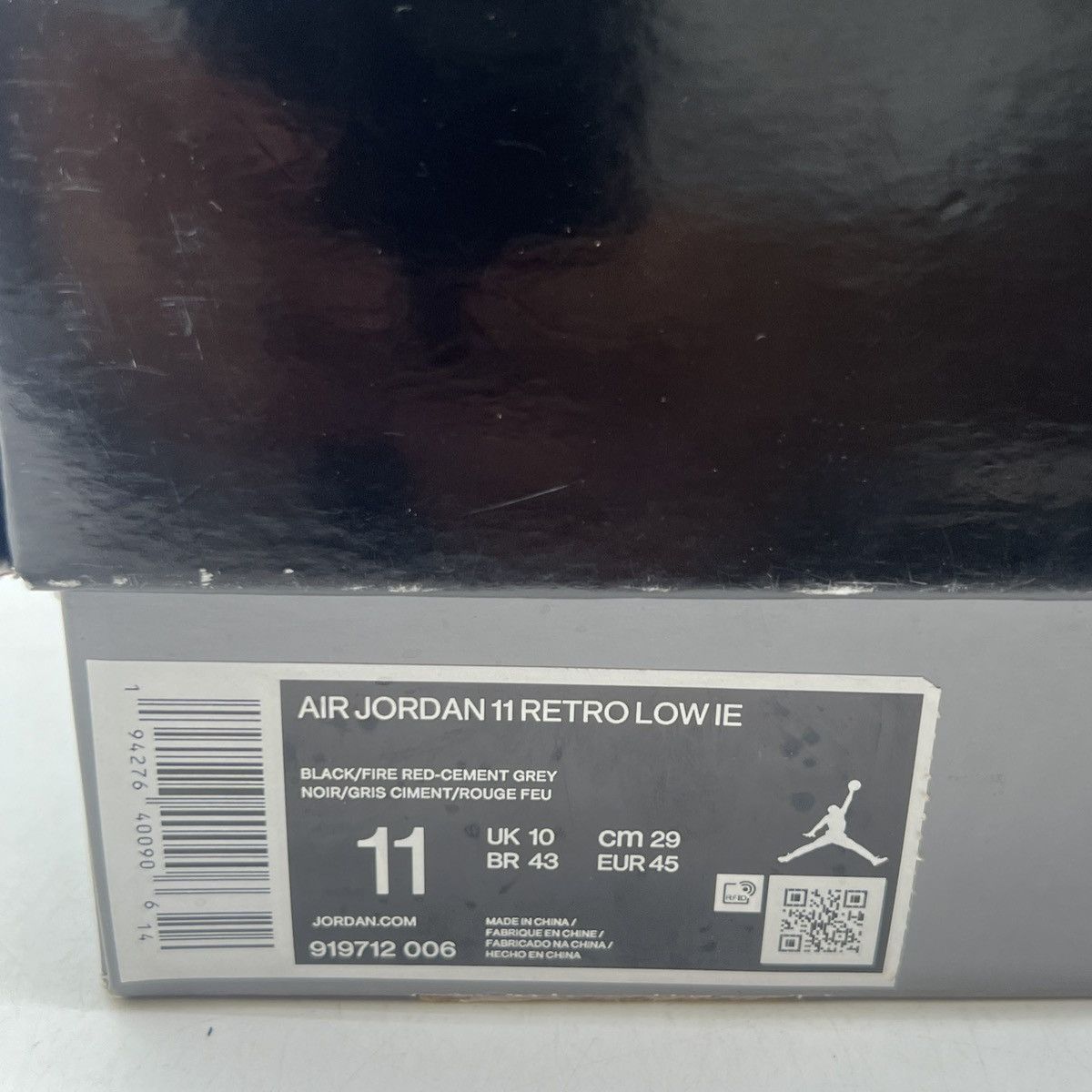 Jordan Brand Air Jordan 11 low IE black cement Size US 11 / EU 44 - 6 Thumbnail