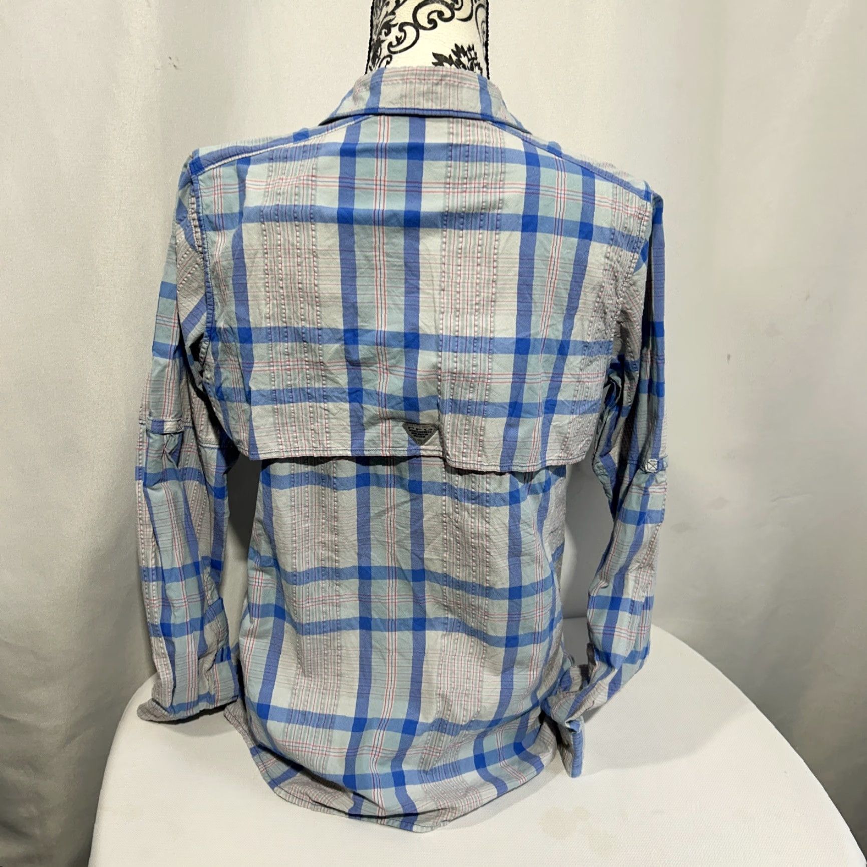 Vintage Columbia PFG Super Bahama Vented Plaid Button Down Fishing Shirt Women Sz M Size M / US 6-8 / IT 42-44 - 3 Thumbnail
