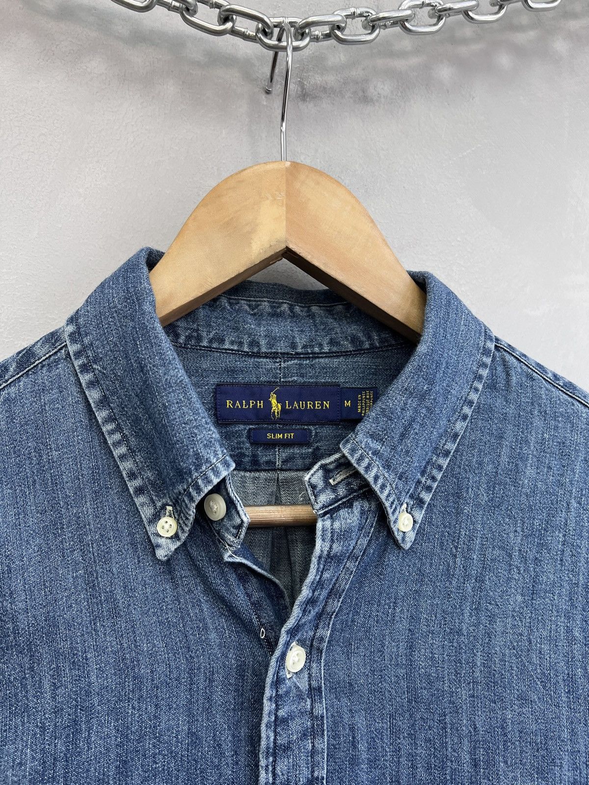 Polo Ralph Lauren Ralph Lauren Blue Shirt denim button up Vintage Style Size US M / EU 48-50 / 2 - 5 Thumbnail