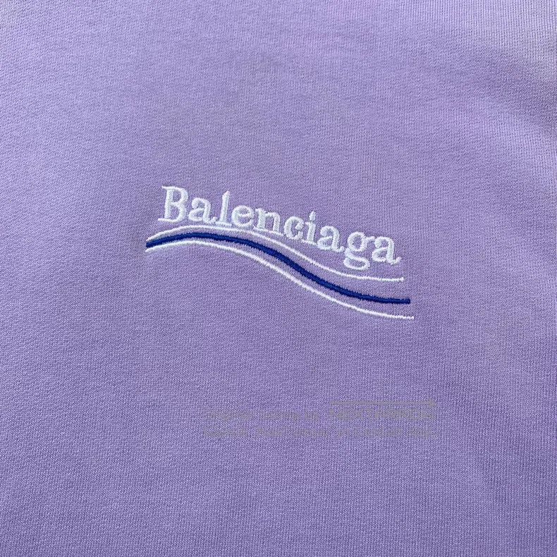 Balenciaga Balenciaga Embroidered wave Coke lavender purple hoodie Size US L / EU 52-54 / 3 - 3 Thumbnail