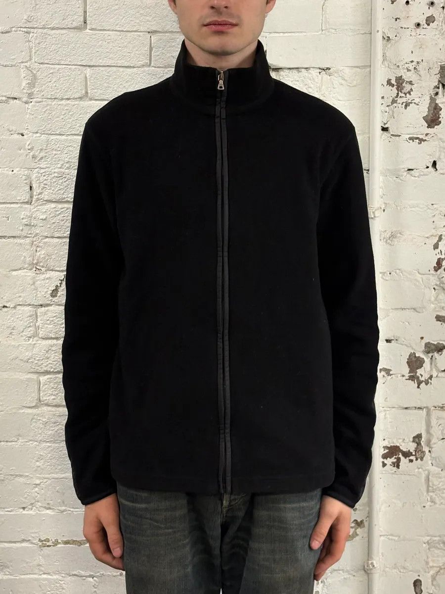 Prada 2000s Prada Black Wool & Nylon Fleece Hybrid Jacket Size US M / EU 48-50 / 2 - 2 Thumbnail