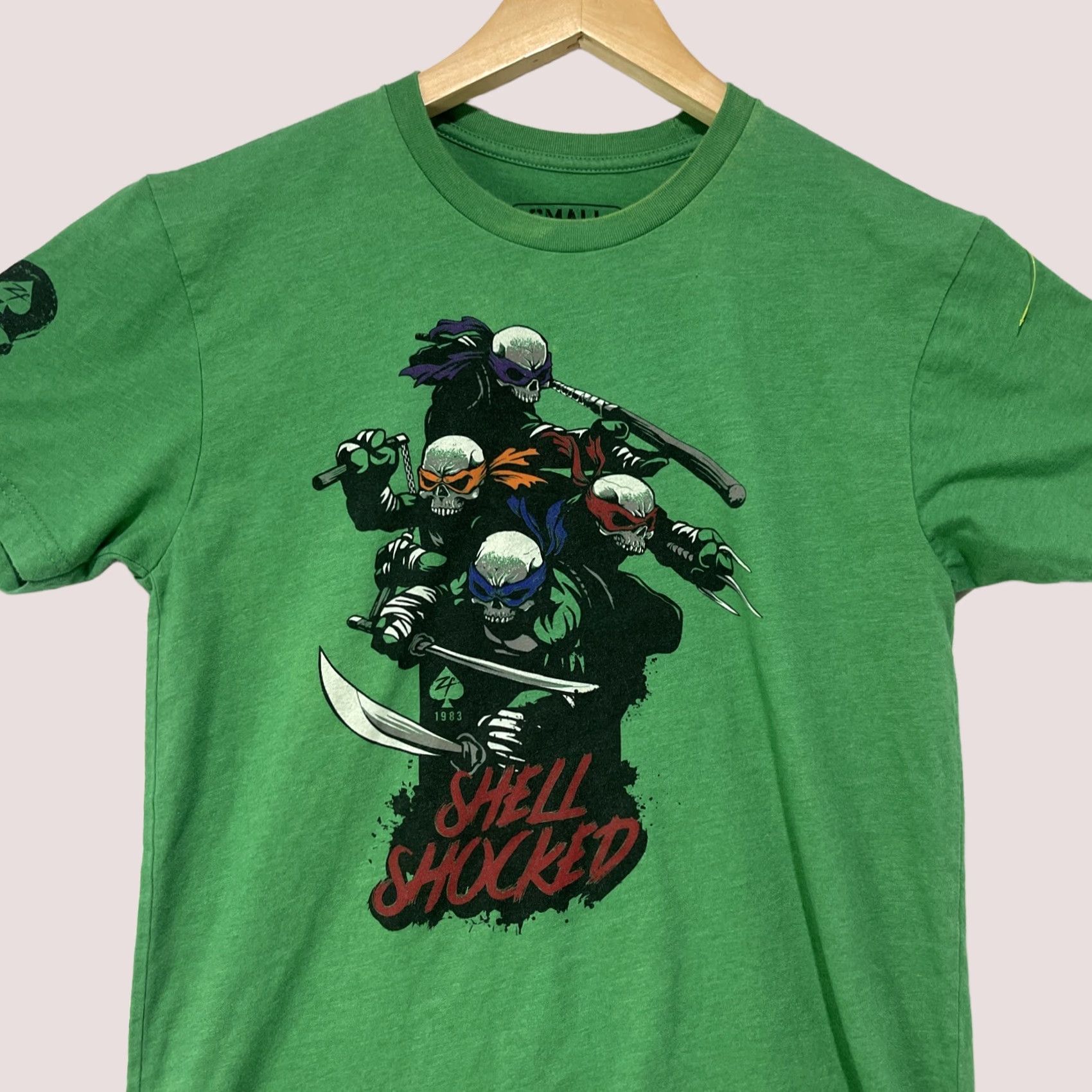 Vintage Zero Foxtrot Shirt Mens Small Green Shell Shocked Teenage Mutant Ninja Turtles Shirt Size US S / EU 44-46 / 1 - 1 Thumbnail