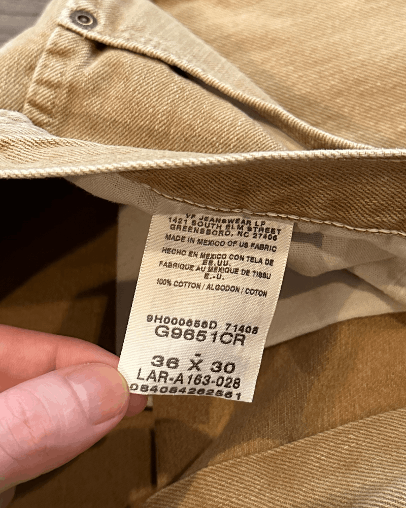 Vintage × Wrangler Vintage Wrangler Khaki Straight Fit Men's Jeans - Size 36x30 Size US 36 / EU 52 - 6 Thumbnail