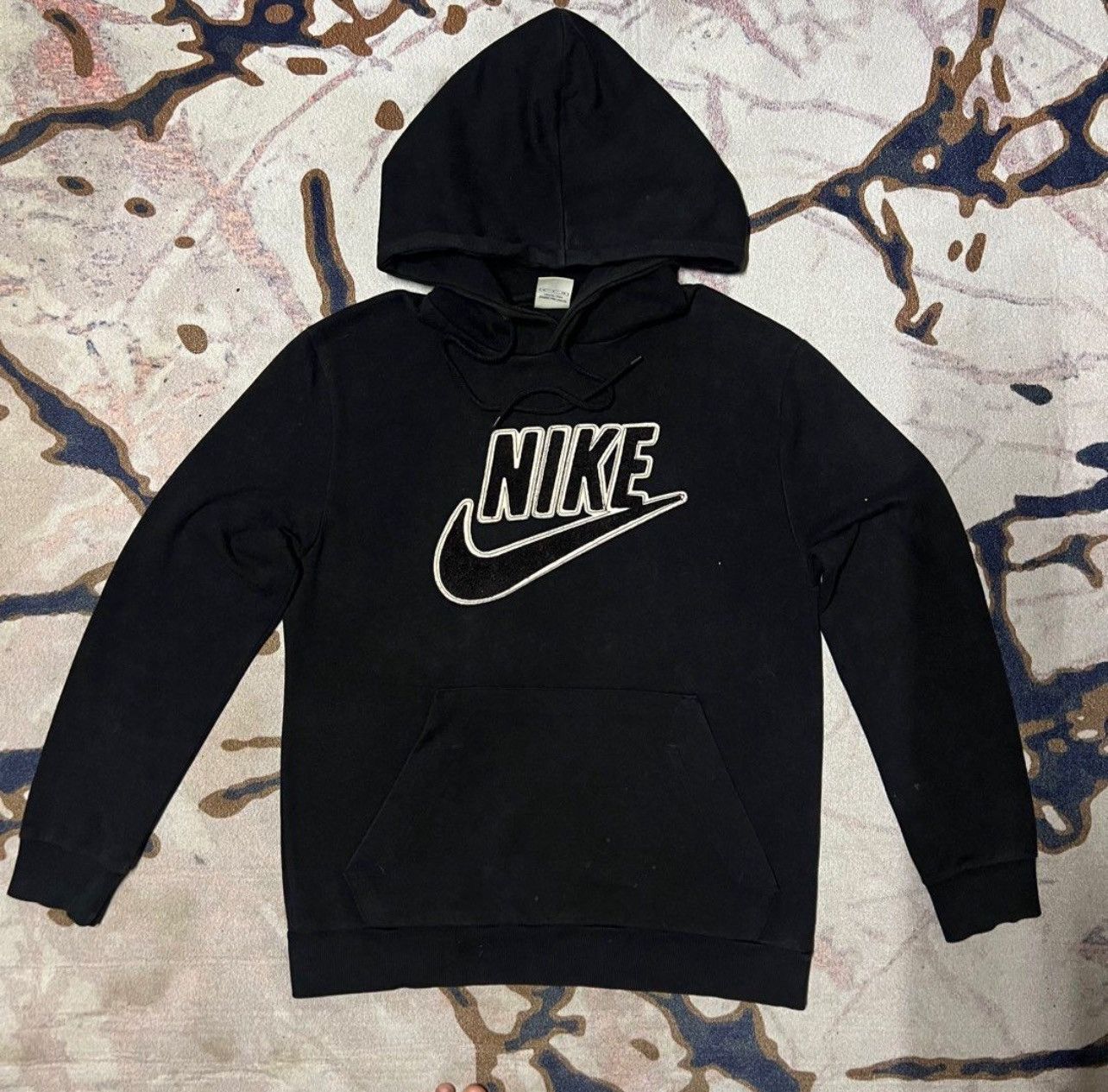 Nike Vintage Nike Big Logo Hoodie Black Size US M / EU 48-50 / 2 - 1 Thumbnail